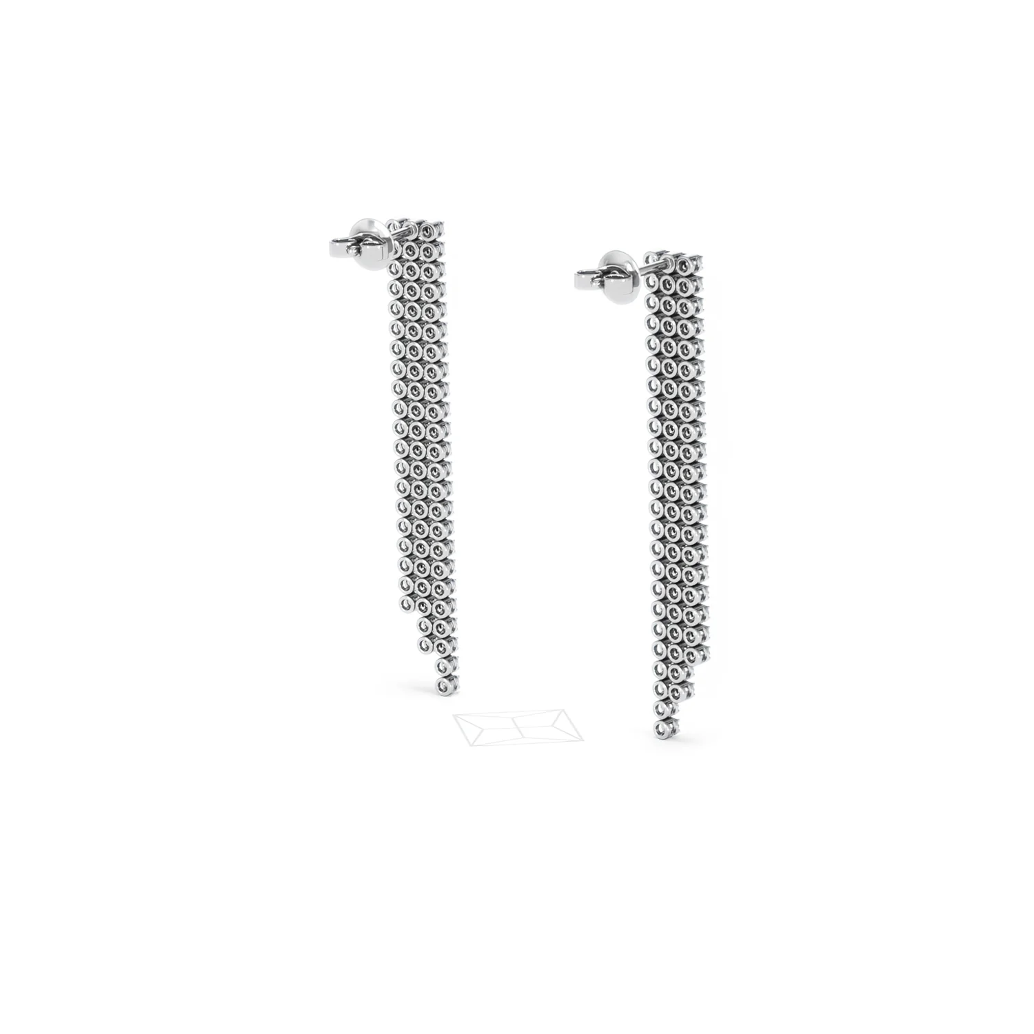 Soirée 1.75ct Round Cut Lab Diamond Drop Earrings in 18K White Gold - Image 41