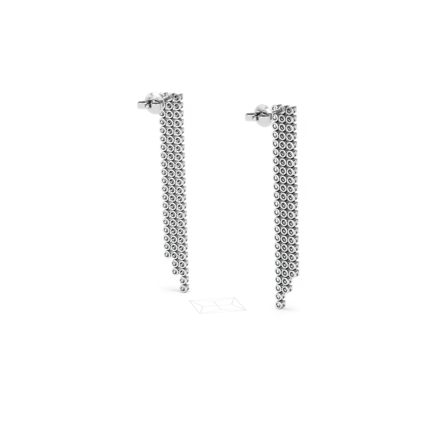 Soirée 1.75ct Round Cut Lab Diamond Drop Earrings in 18K White Gold - Image 42