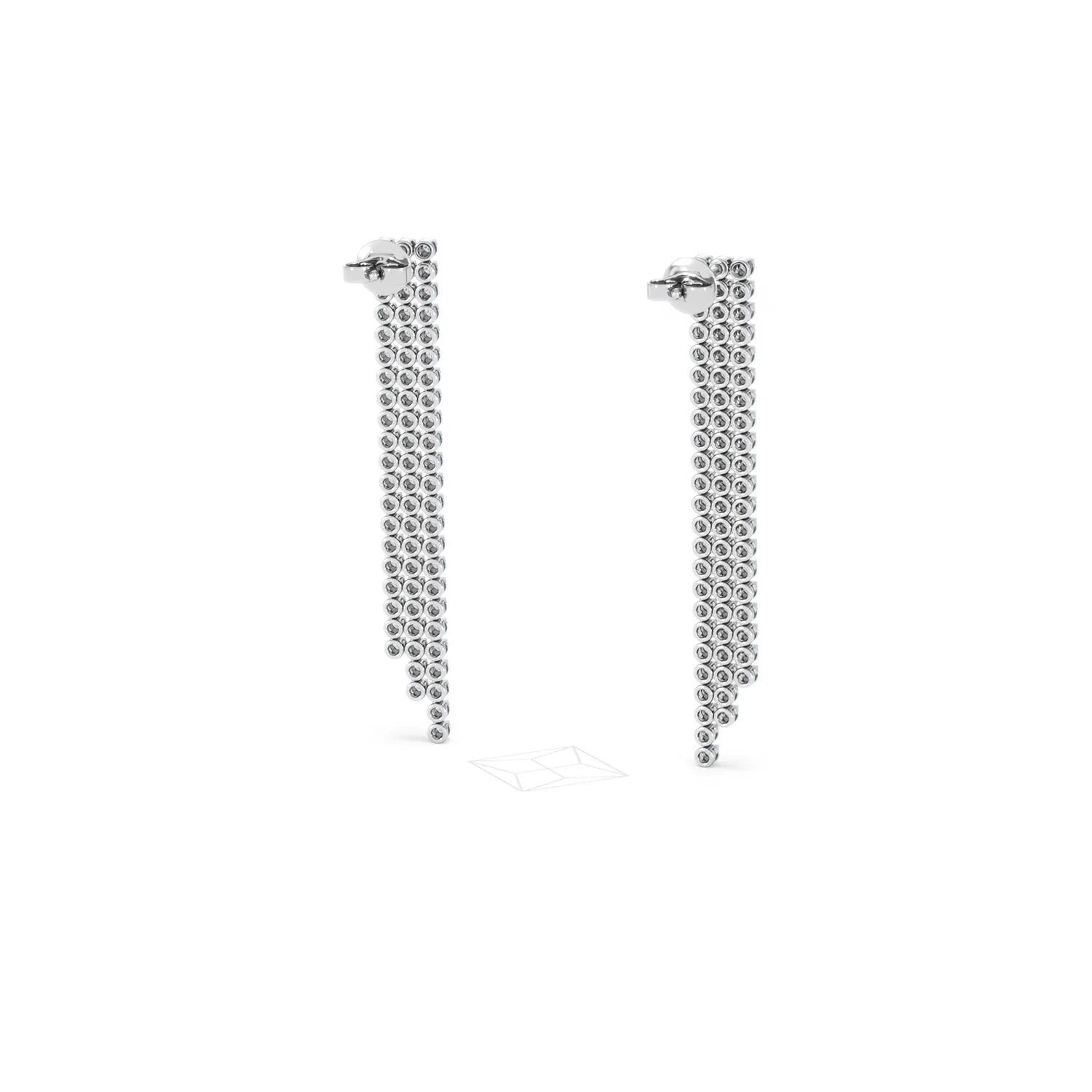 Soirée 1.75ct Round Cut Lab Diamond Drop Earrings in 18K White Gold - Image 45