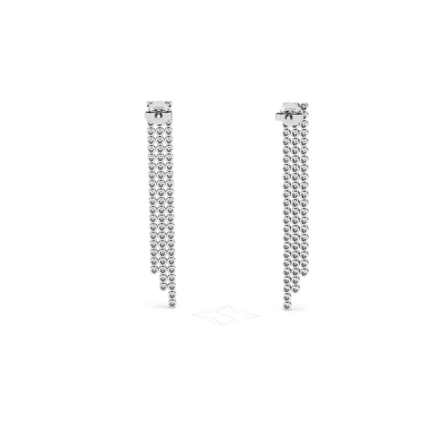 Soirée 1.75ct Round Cut Lab Diamond Drop Earrings in 18K White Gold - Image 48
