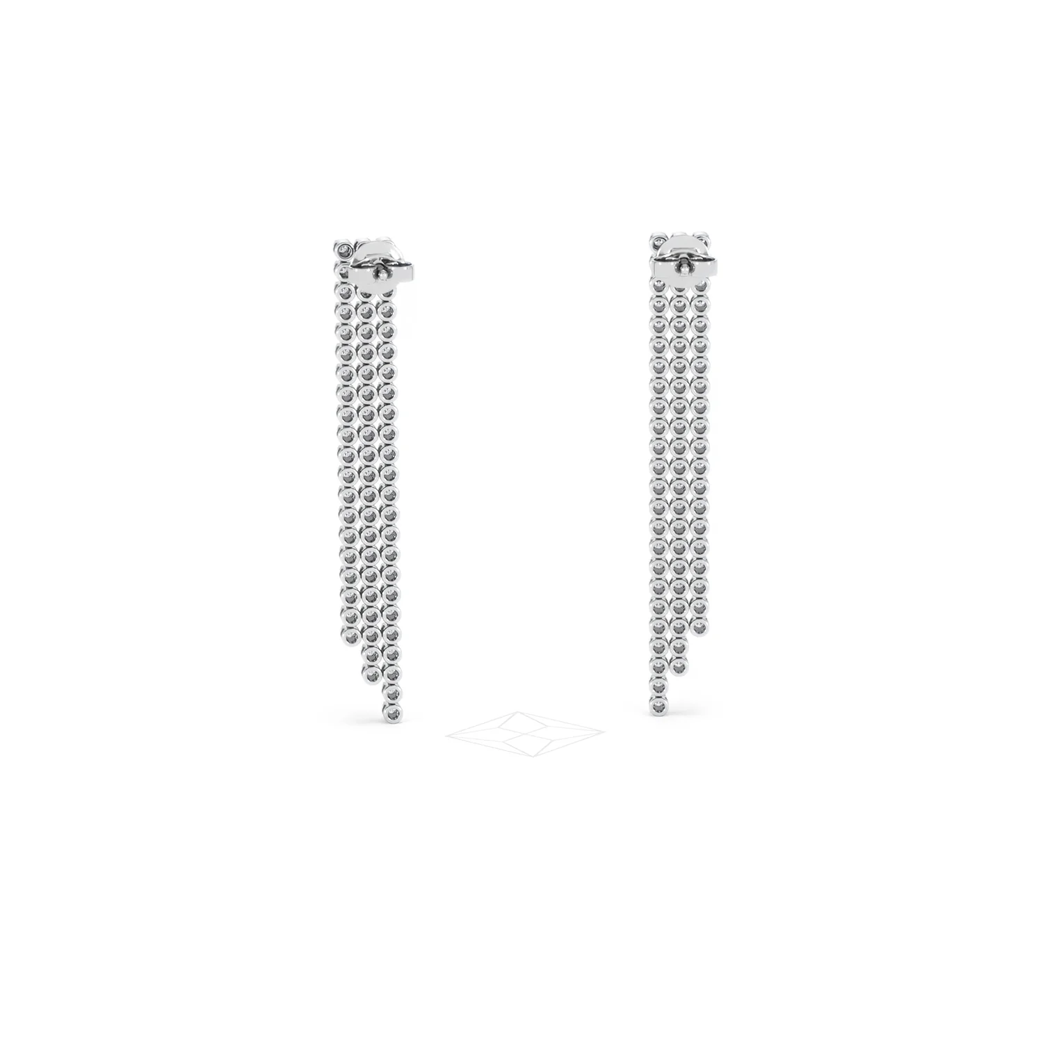 Soirée 1.75ct Round Cut Lab Diamond Drop Earrings in 18K White Gold - Image 50