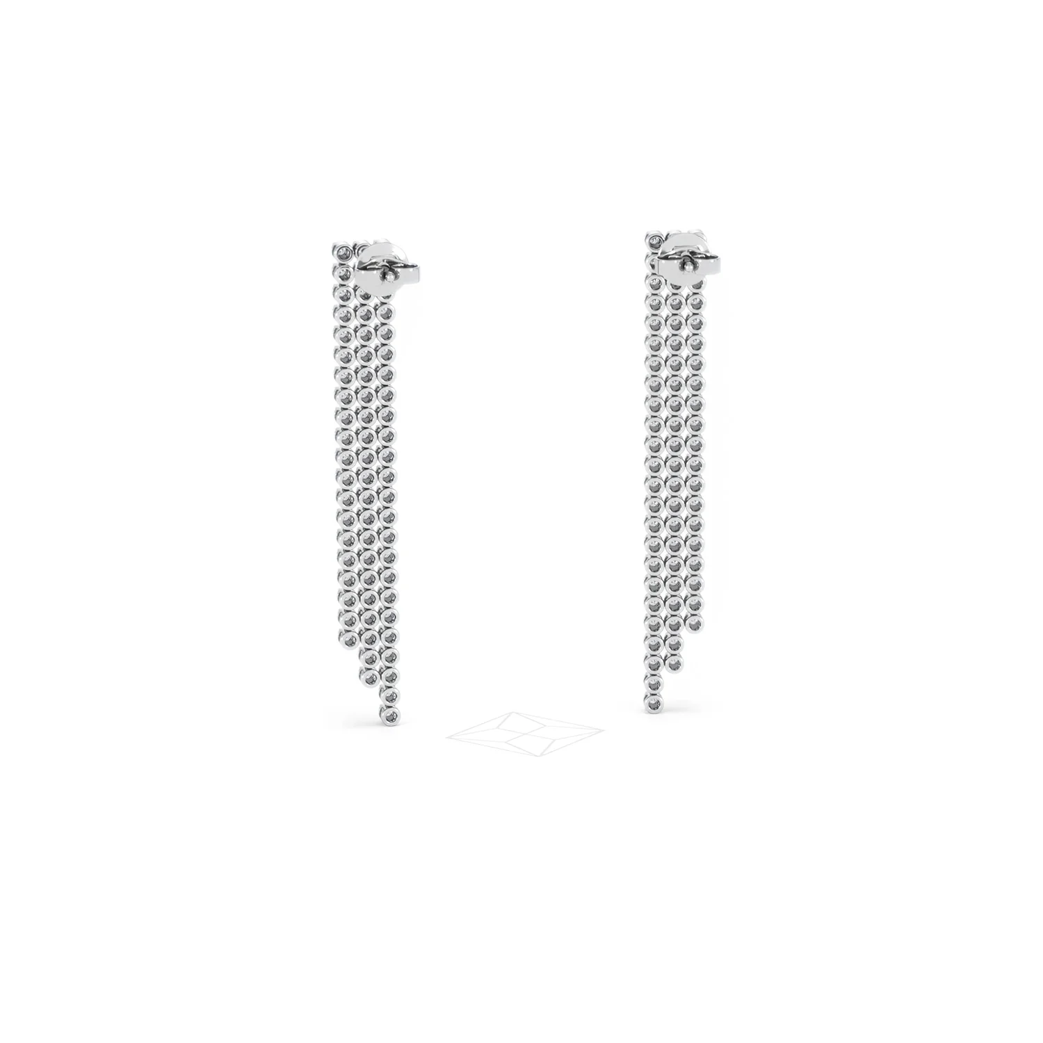 Soirée 1.75ct Round Cut Lab Diamond Drop Earrings in 18K White Gold - Image 51