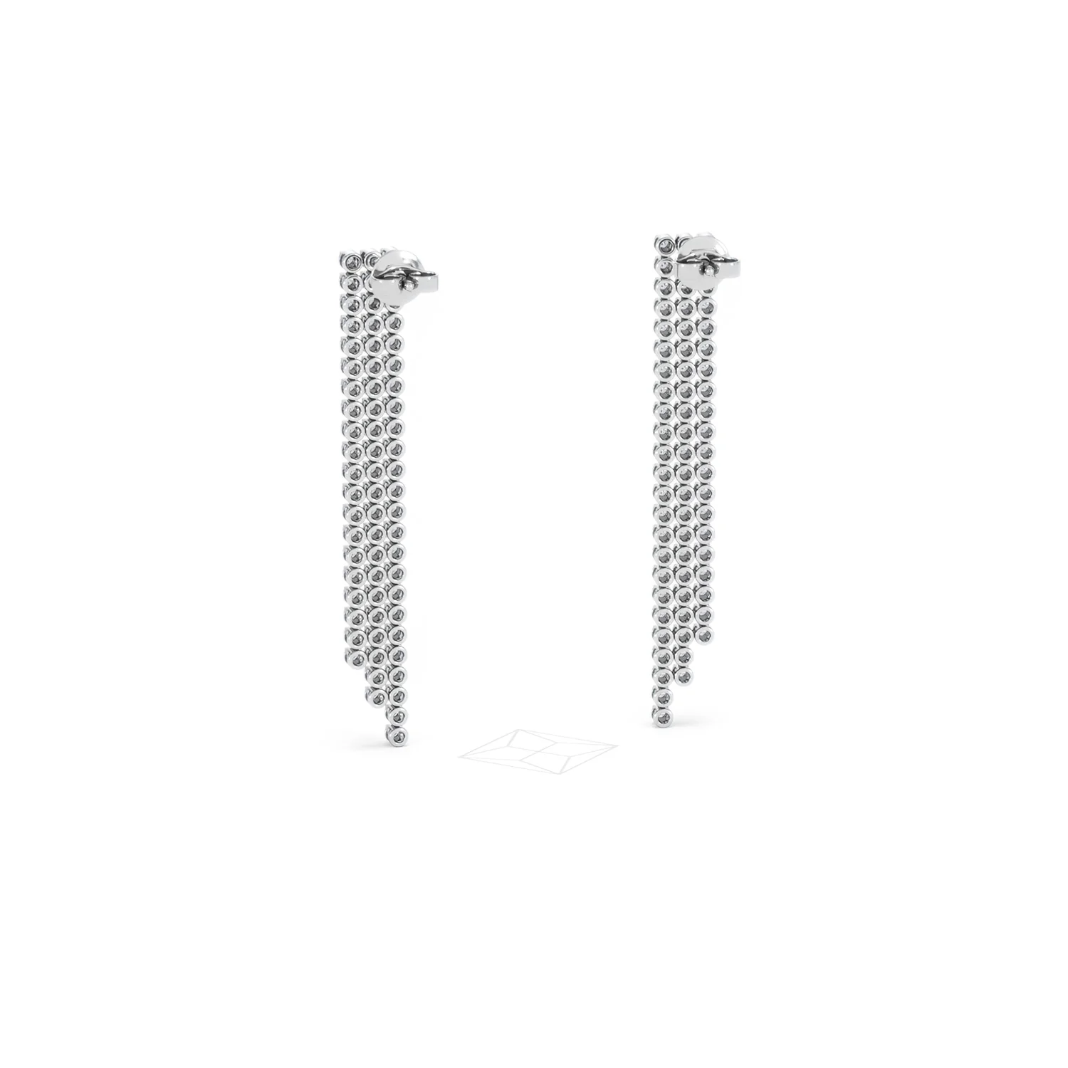 Soirée 1.75ct Round Cut Lab Diamond Drop Earrings in 18K White Gold - Image 52