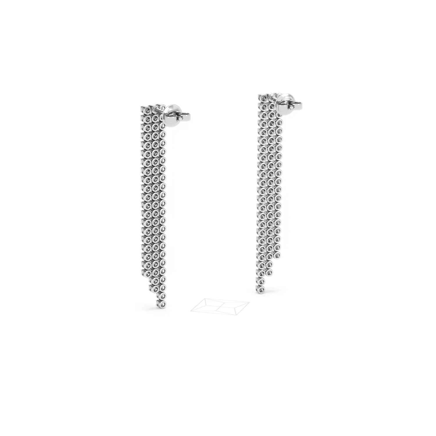 Soirée 1.75ct Round Cut Lab Diamond Drop Earrings in 18K White Gold - Image 55