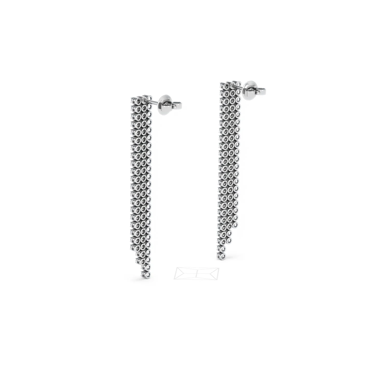 Soirée 1.75ct Round Cut Lab Diamond Drop Earrings in 18K White Gold - Image 58