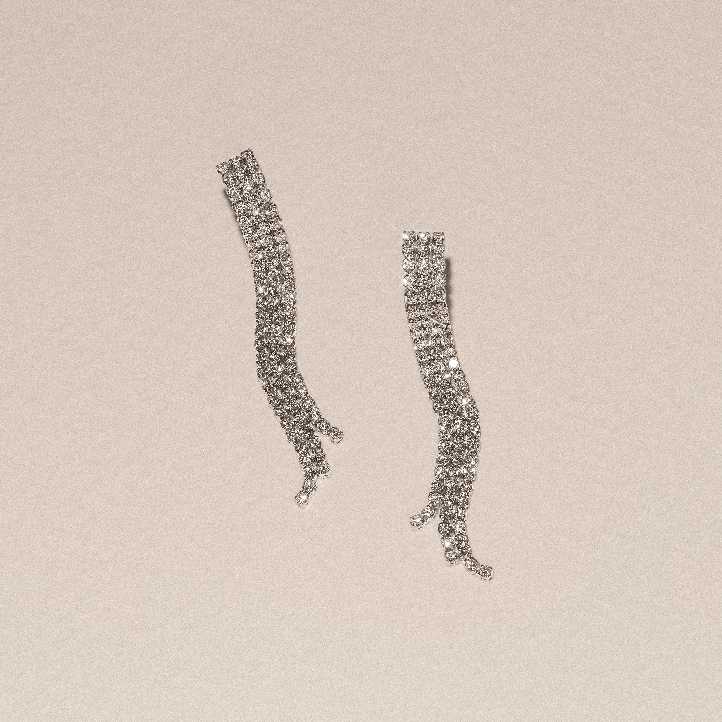 Soirée 1.75ct Round Cut Lab Diamond Drop Earrings in 18K White Gold - Image 6