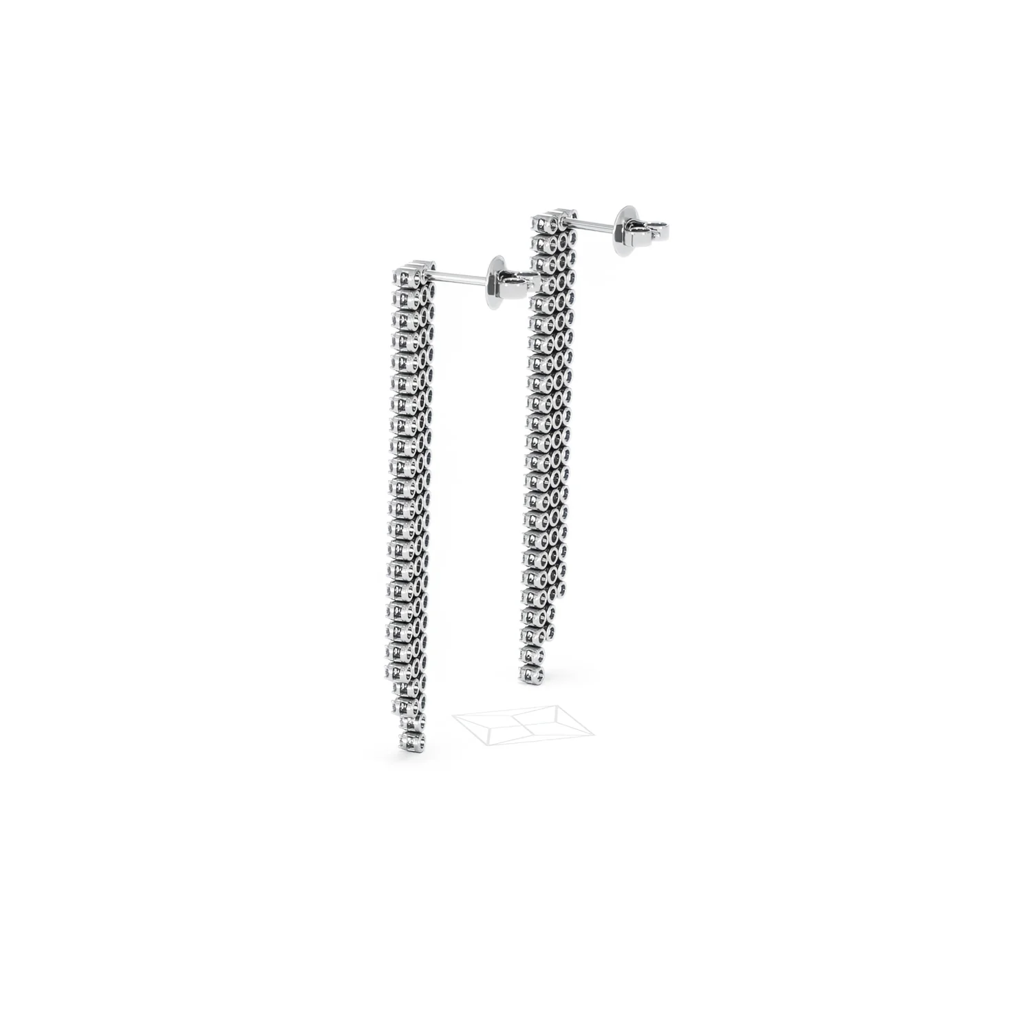 Soirée 1.75ct Round Cut Lab Diamond Drop Earrings in 18K White Gold - Image 63