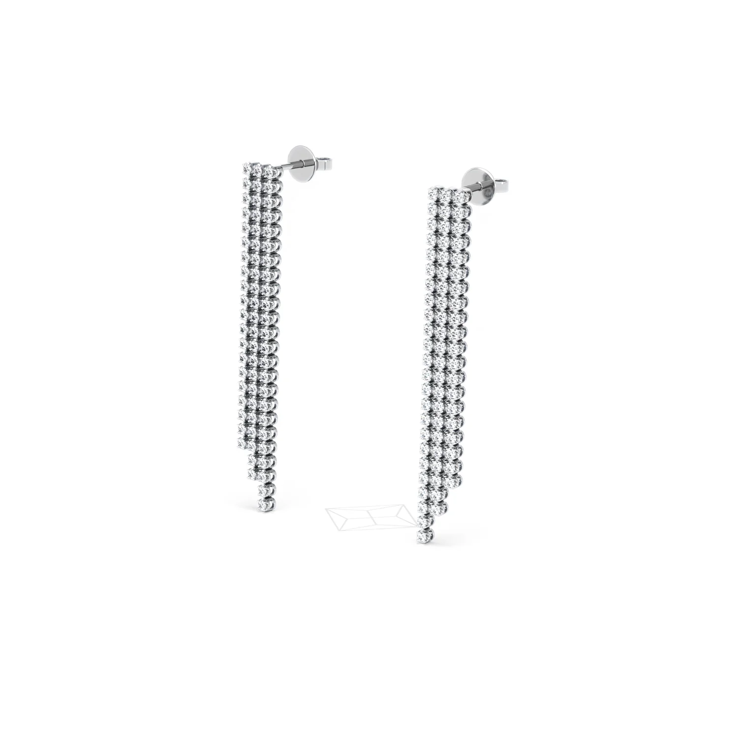 Soirée 1.75ct Round Cut Lab Diamond Drop Earrings in 18K White Gold - Image 81