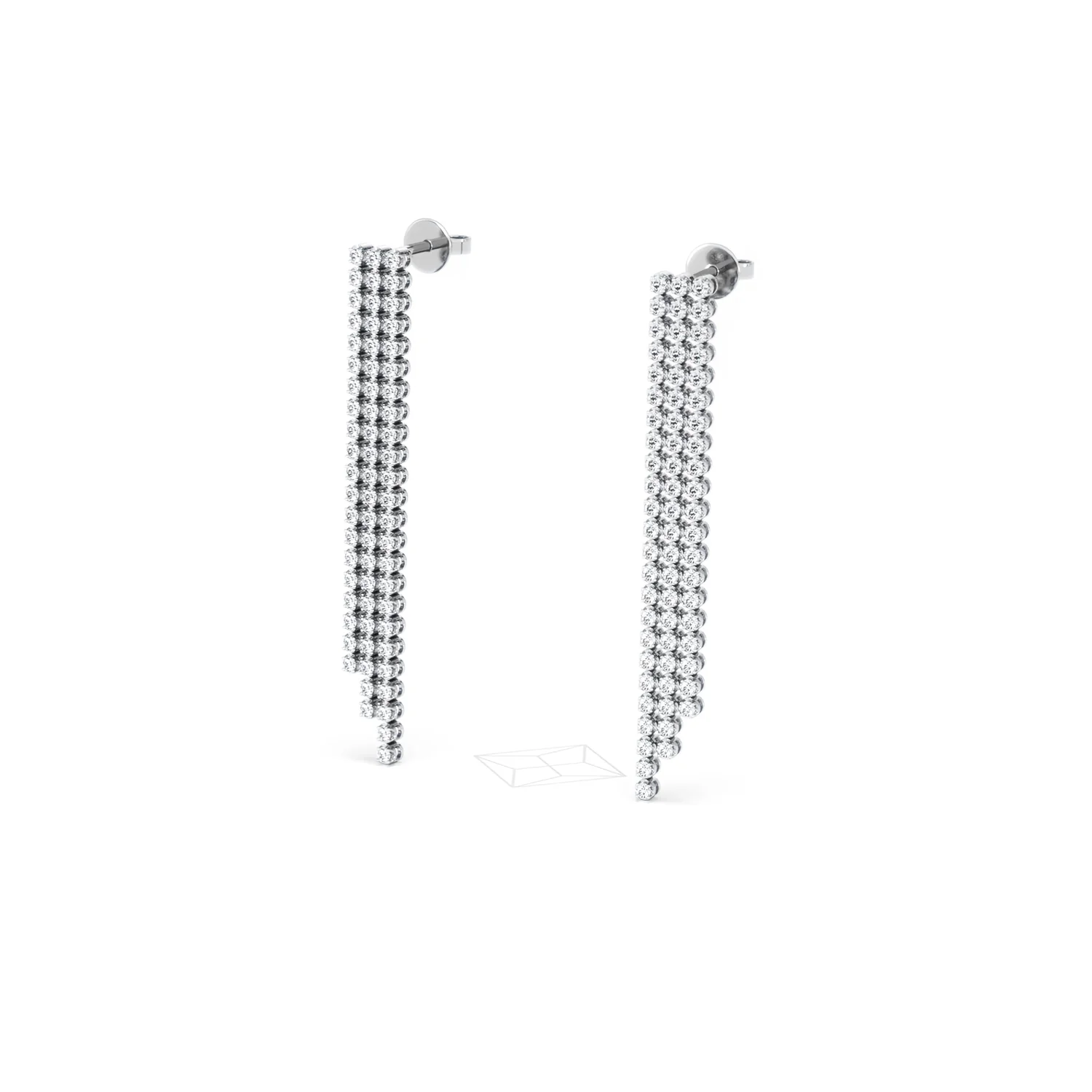 Soirée 1.75ct Round Cut Lab Diamond Drop Earrings in 18K White Gold - Image 83