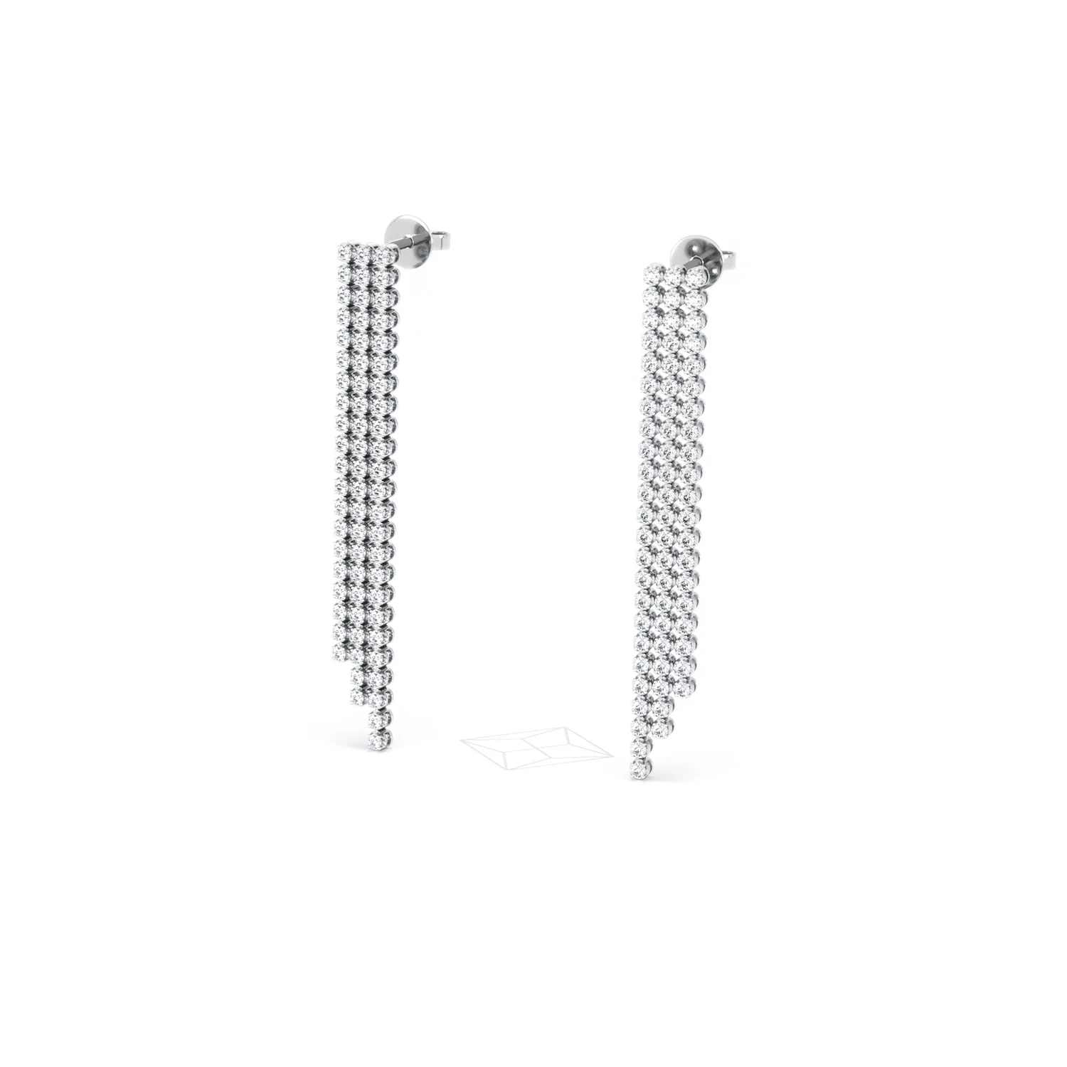 Soirée 1.75ct Round Cut Lab Diamond Drop Earrings in 18K White Gold - Image 84