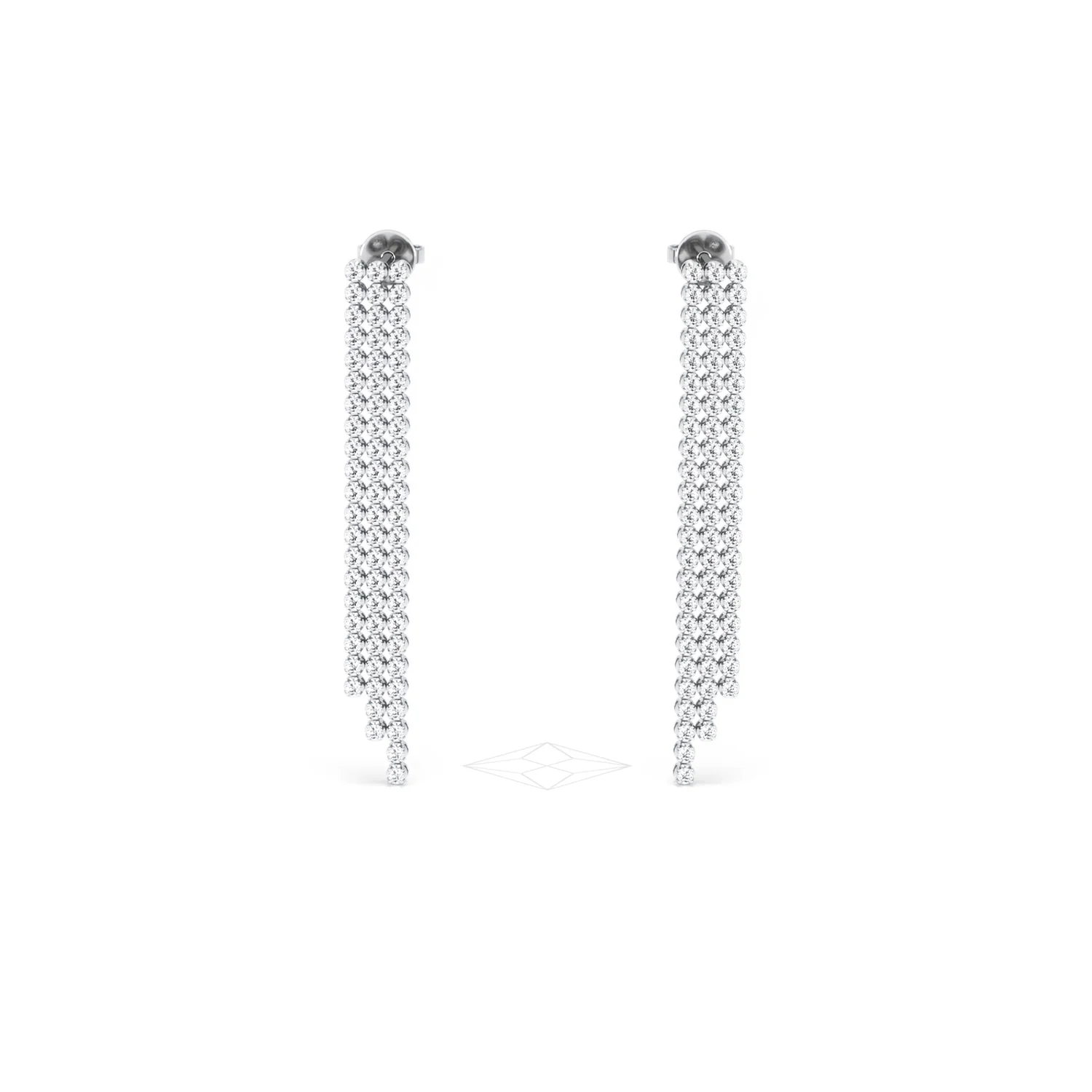 Soirée 1.75ct Round Cut Lab Diamond Drop Earrings in 18K White Gold - Image 9