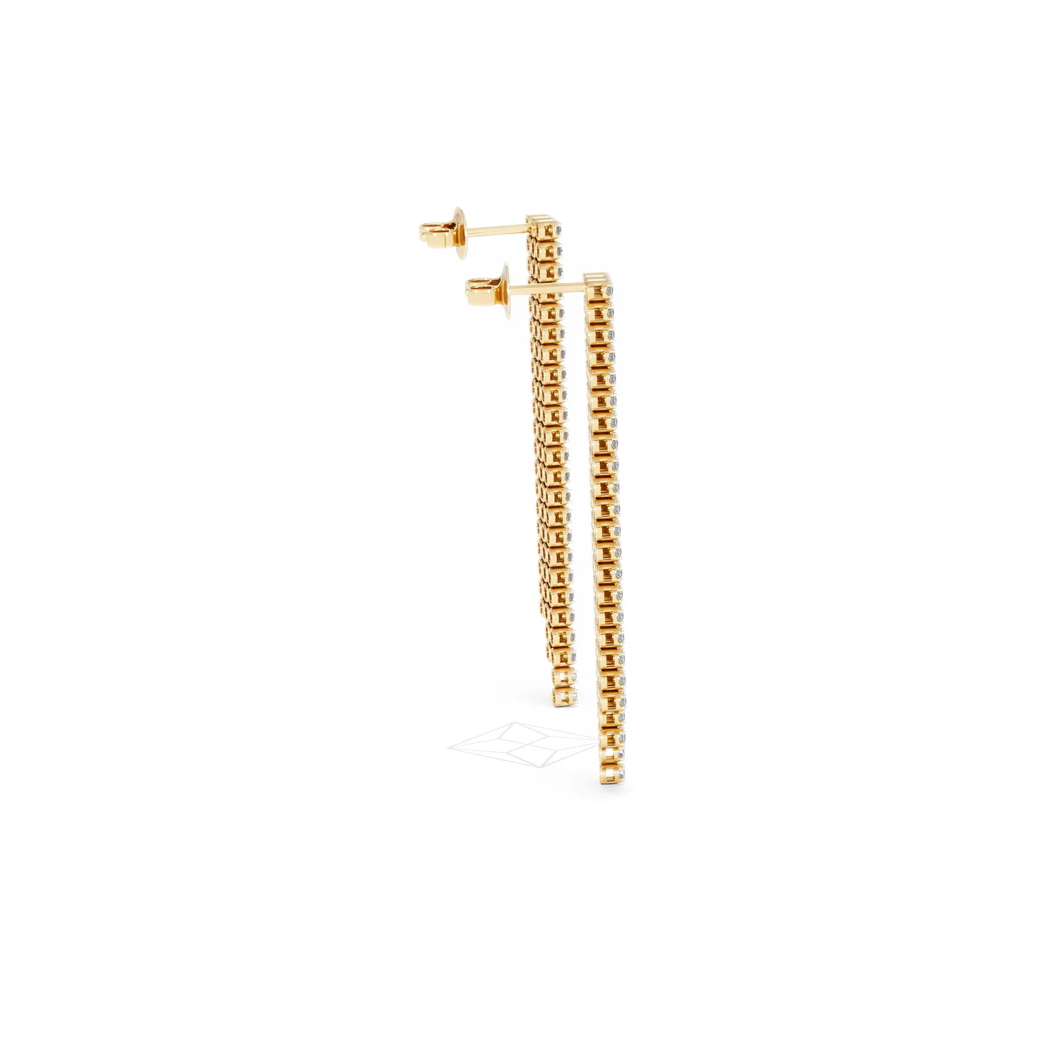 Soirée 1.75ct Round Cut Lab Diamond Drop Earrings in 18K Yellow Gold - Image 31