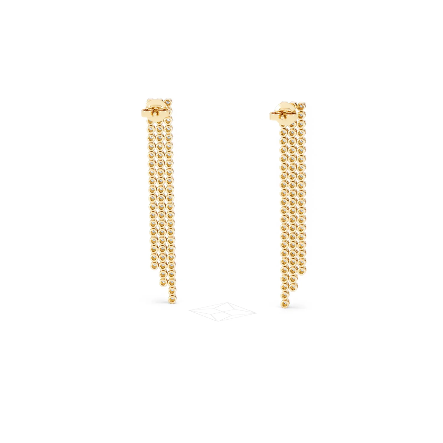 Soirée 1.75ct Round Cut Lab Diamond Drop Earrings in 18K Yellow Gold - Image 47