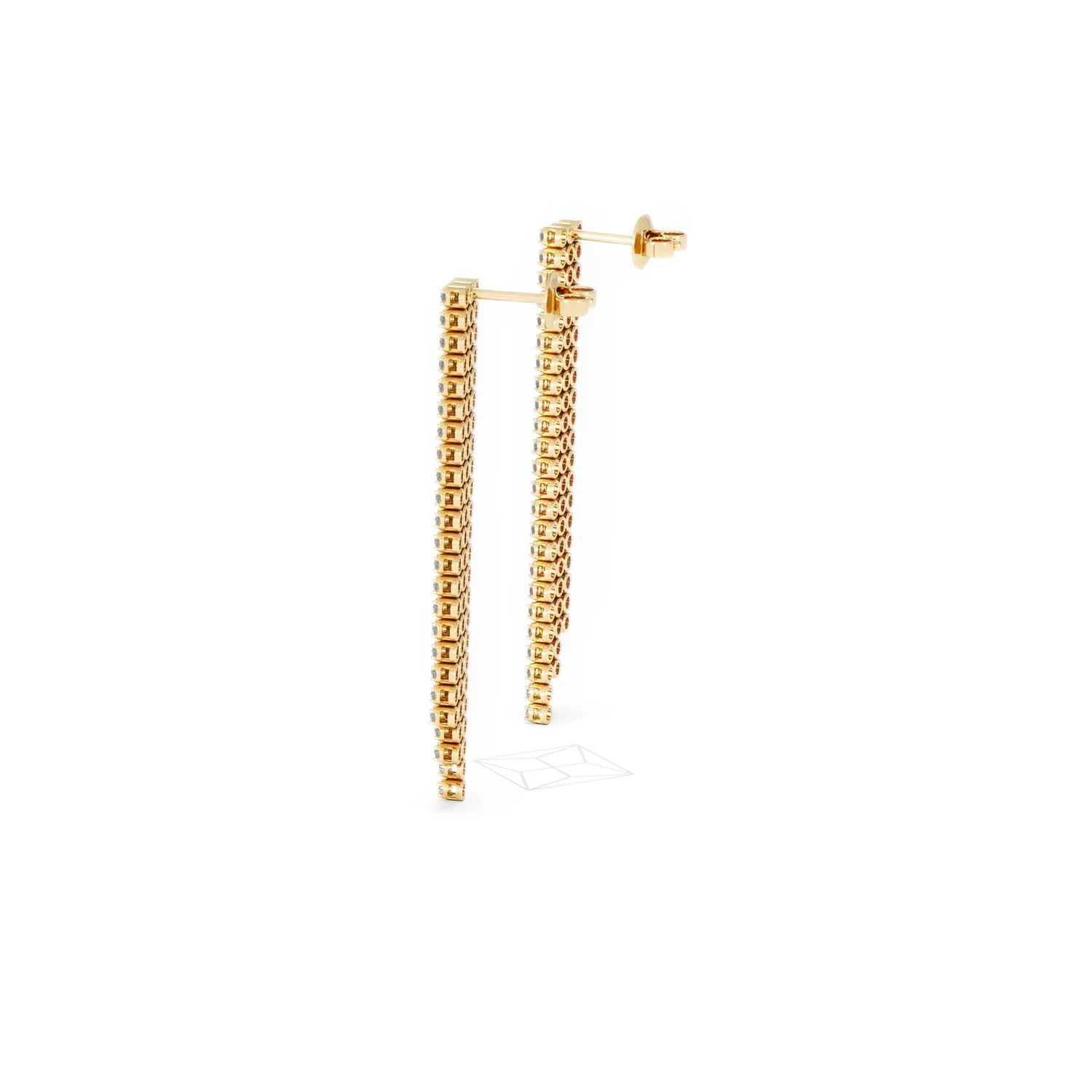 Soirée 1.75ct Round Cut Lab Diamond Drop Earrings in 18K Yellow Gold - Image 65