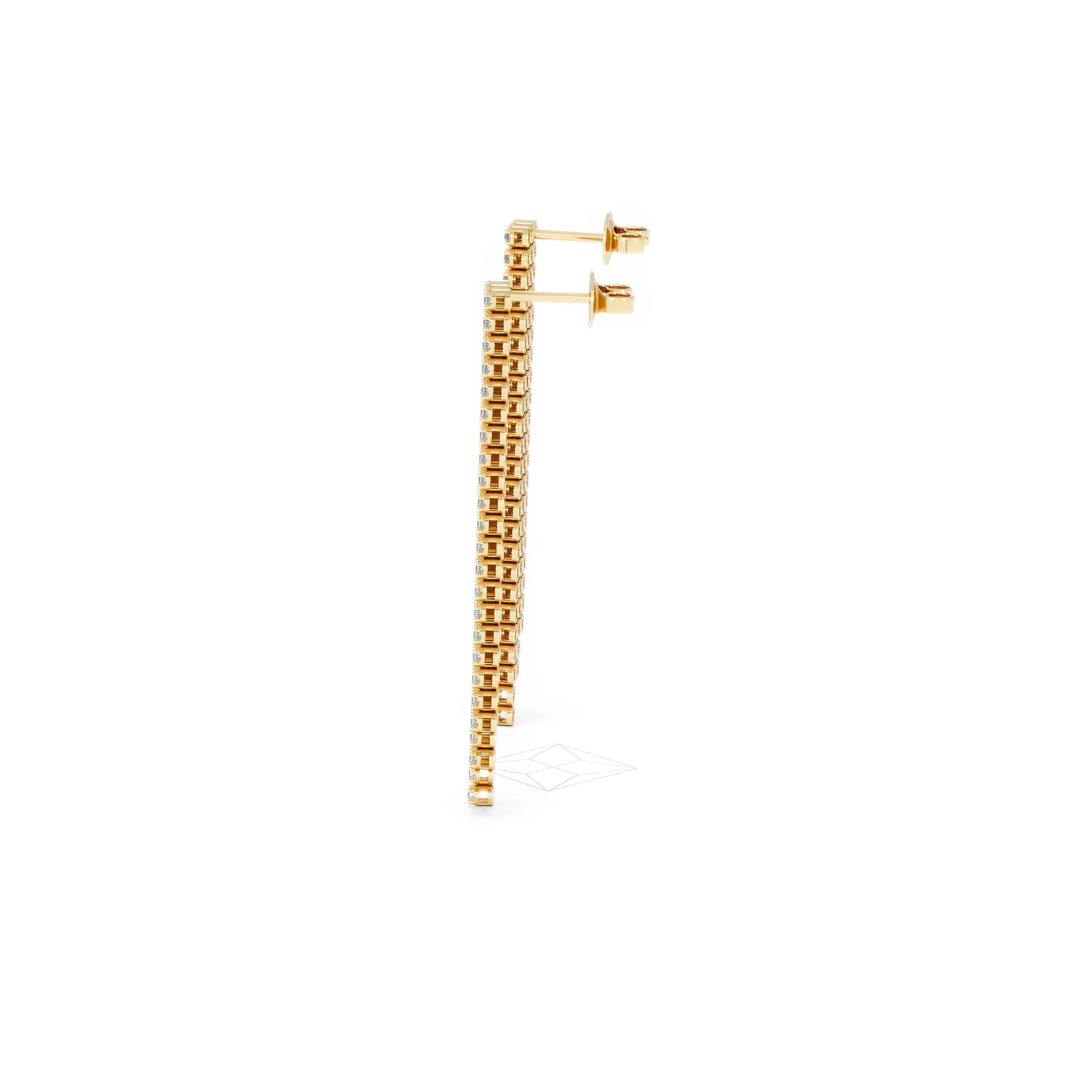 Soirée 1.75ct Round Cut Lab Diamond Drop Earrings in 18K Yellow Gold - Image 68