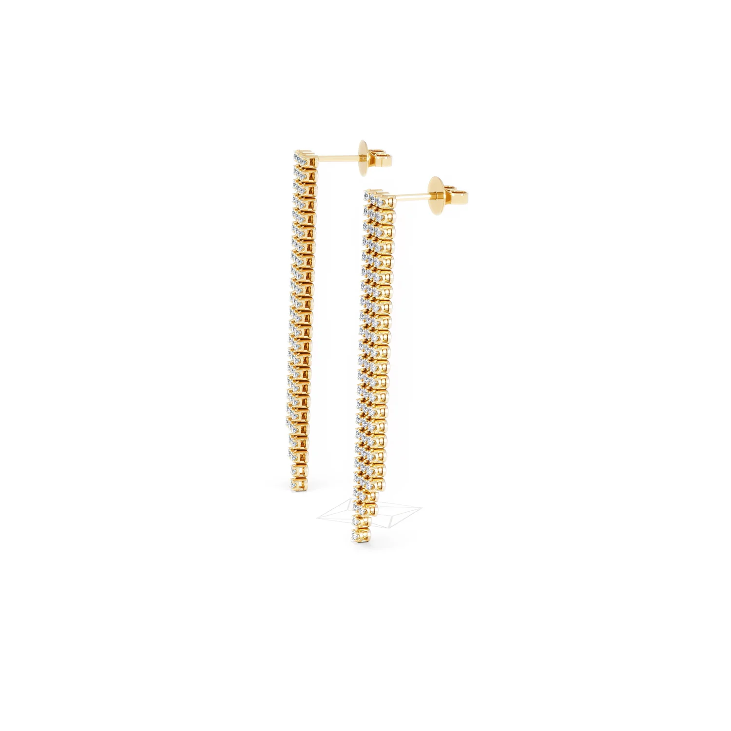 Soirée 1.75ct Round Cut Lab Diamond Drop Earrings in 18K Yellow Gold - Image 73