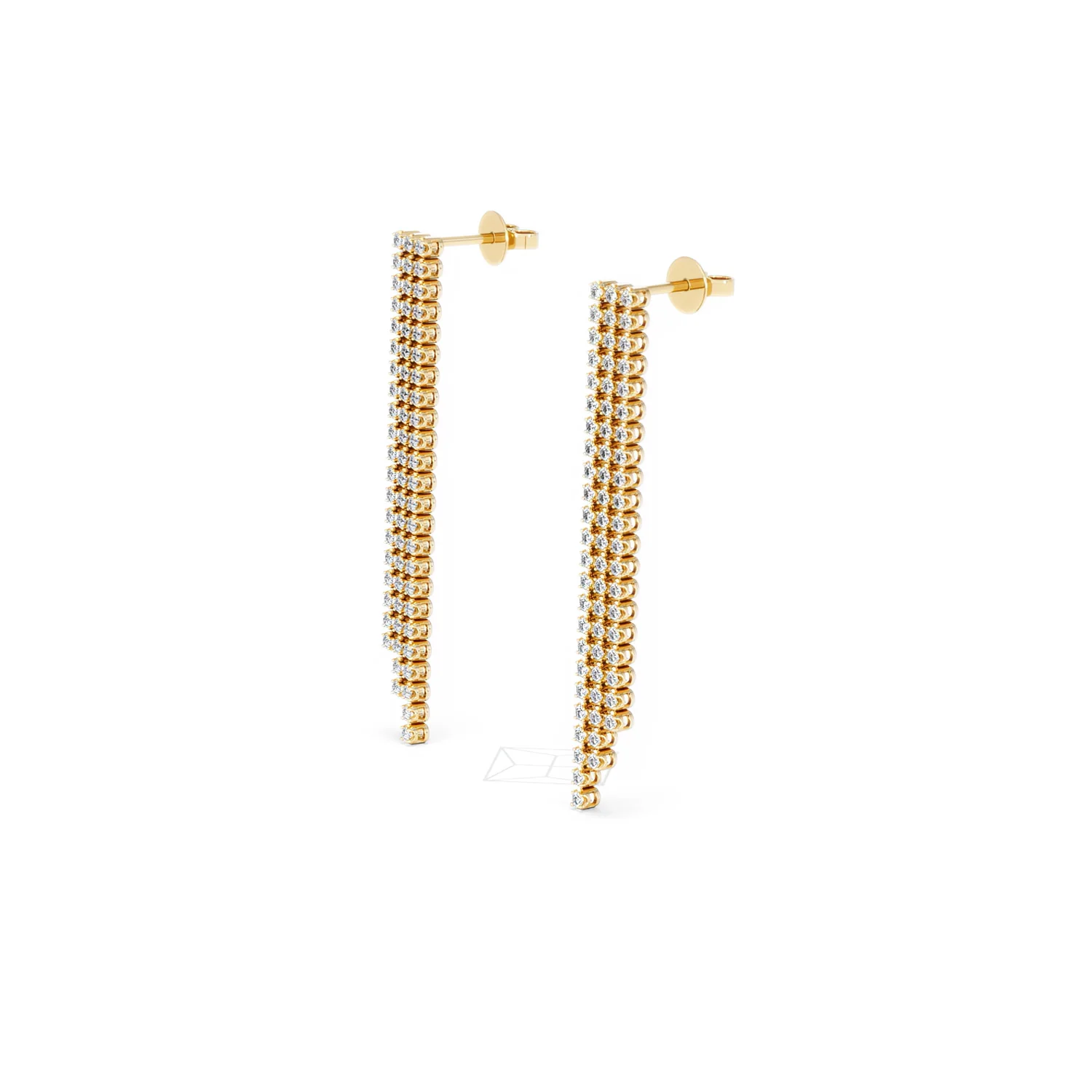 Soirée 1.75ct Round Cut Lab Diamond Drop Earrings in 18K Yellow Gold - Image 77