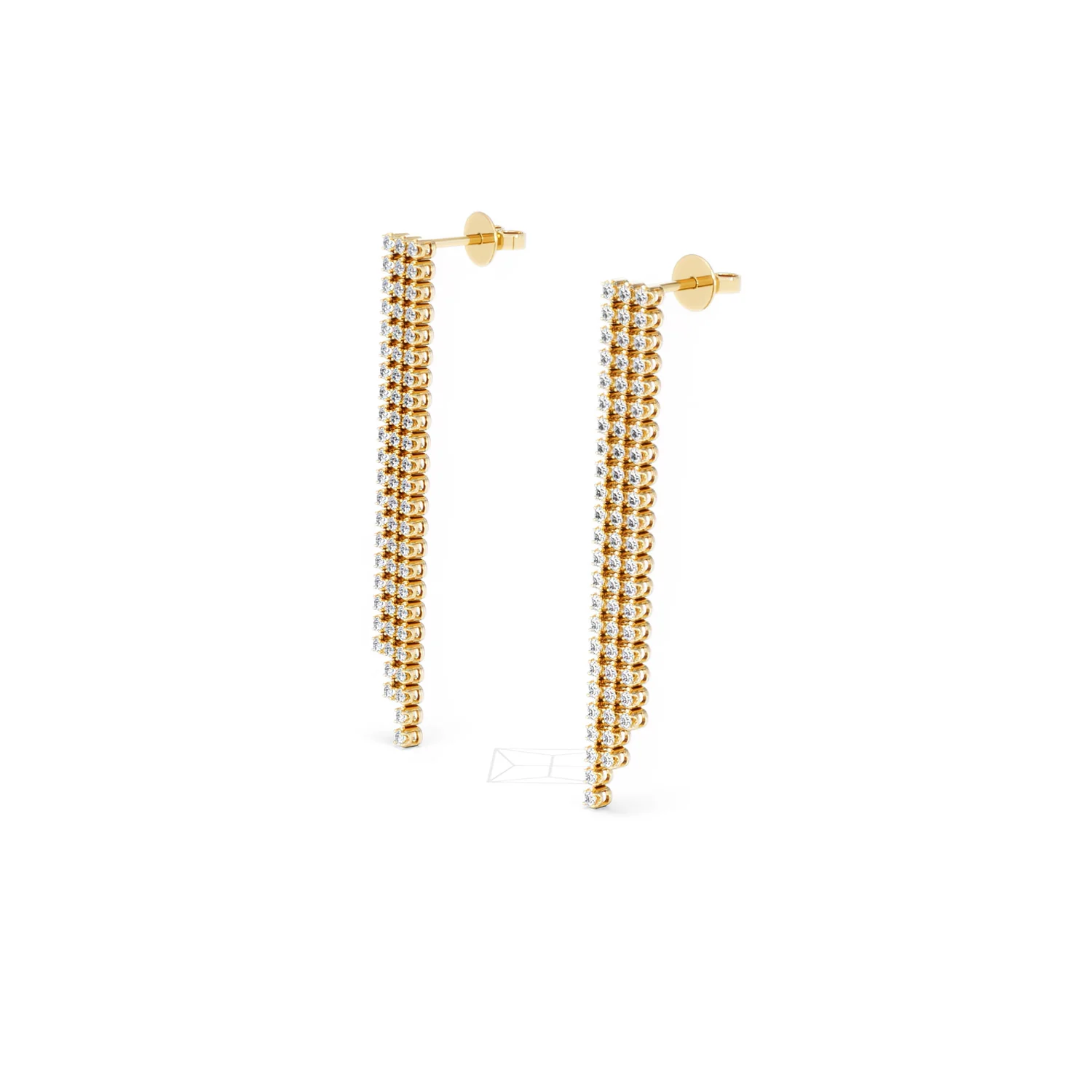 Soirée 1.75ct Round Cut Lab Diamond Drop Earrings in 18K Yellow Gold - Image 78