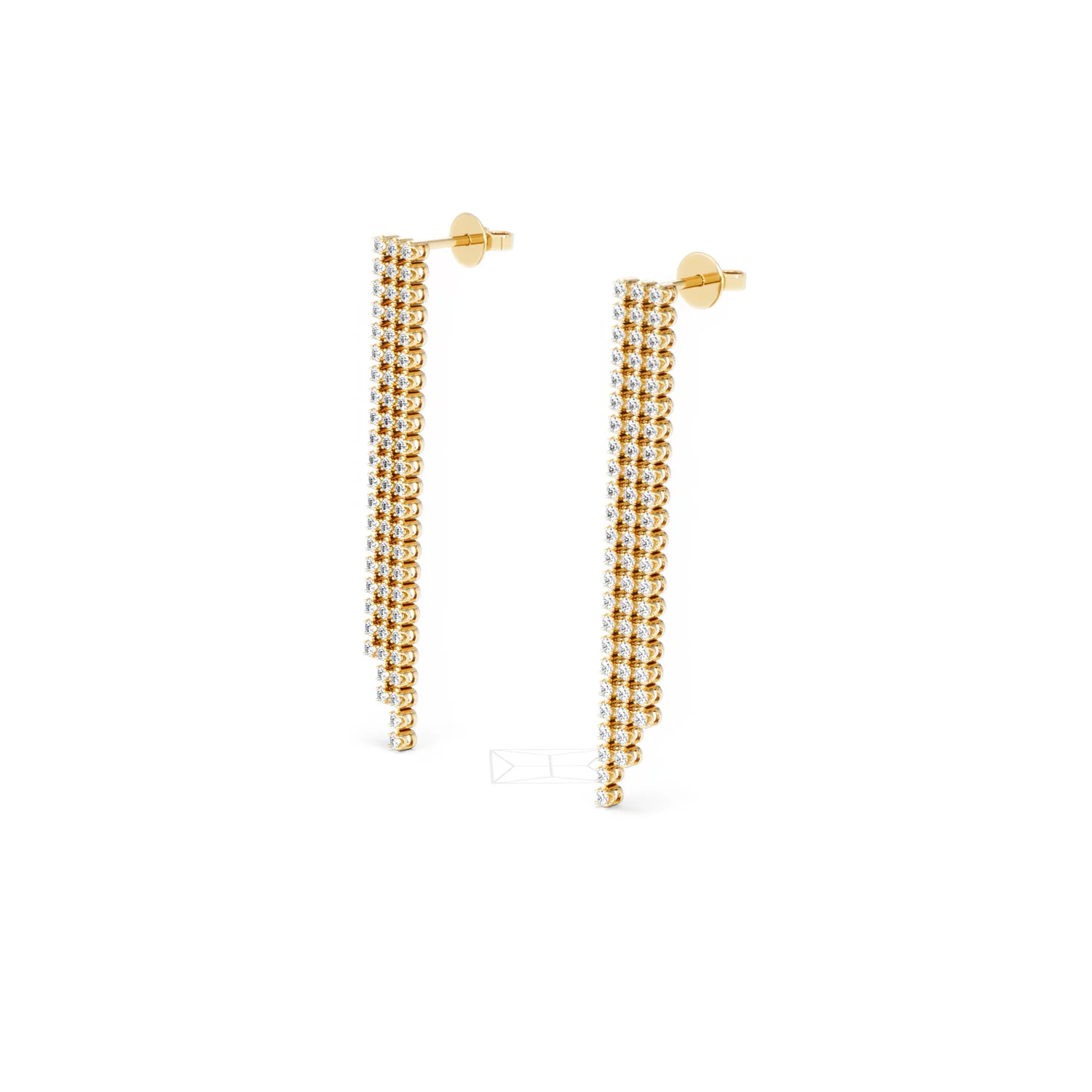 Soirée 1.75ct Round Cut Lab Diamond Drop Earrings in 18K Yellow Gold - Image 79