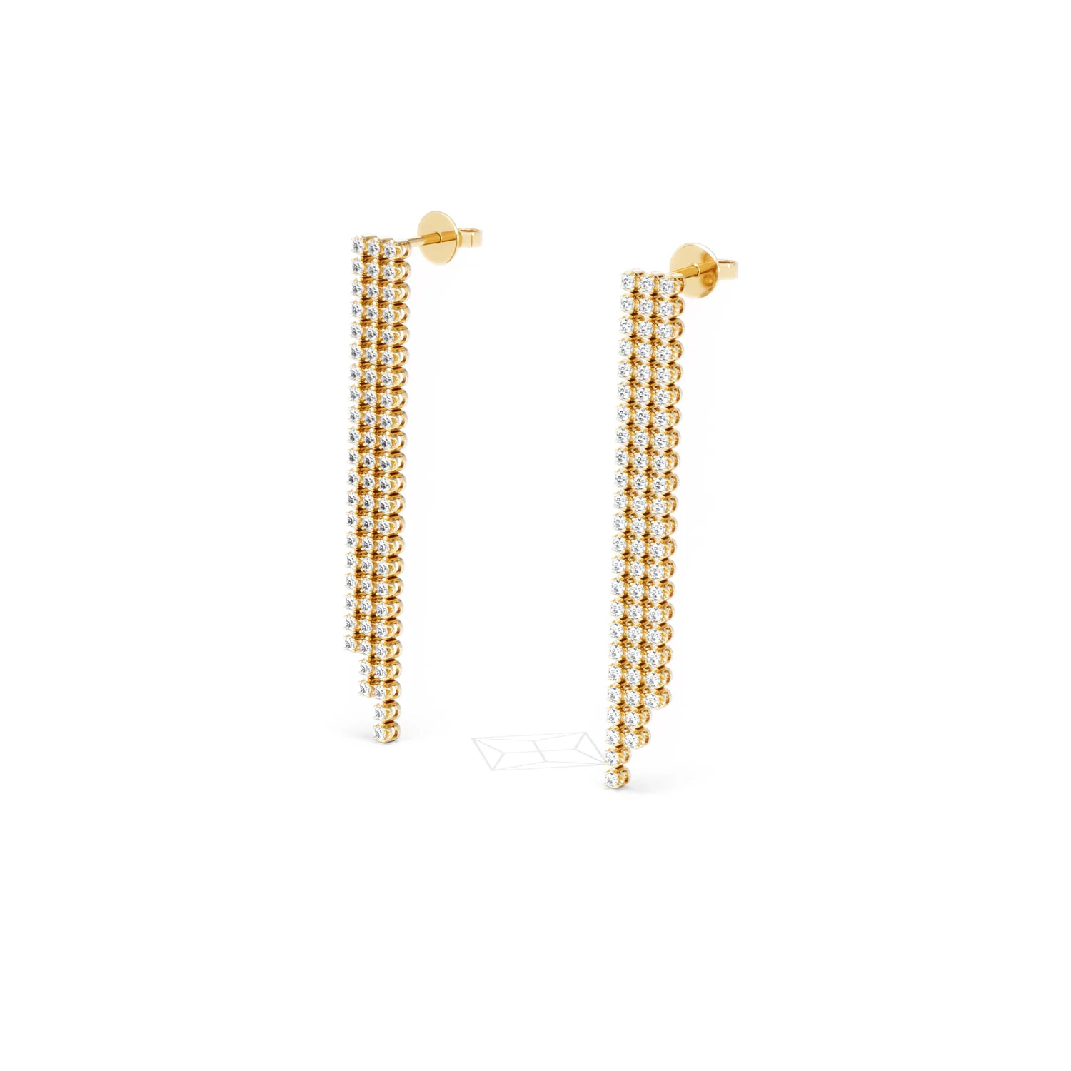 Soirée 1.75ct Round Cut Lab Diamond Drop Earrings in 18K Yellow Gold - Image 81