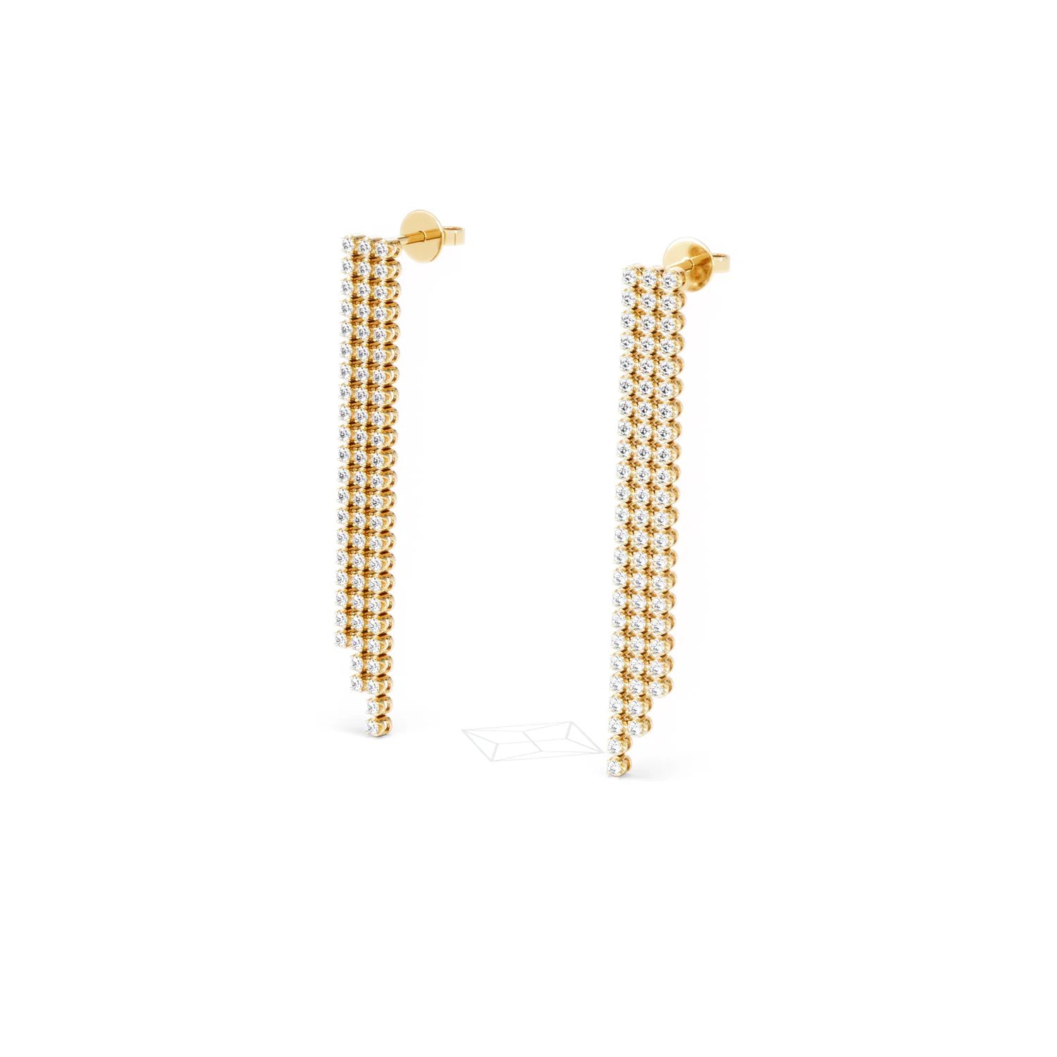 Soirée 1.75ct Round Cut Lab Diamond Drop Earrings in 18K Yellow Gold - Image 82