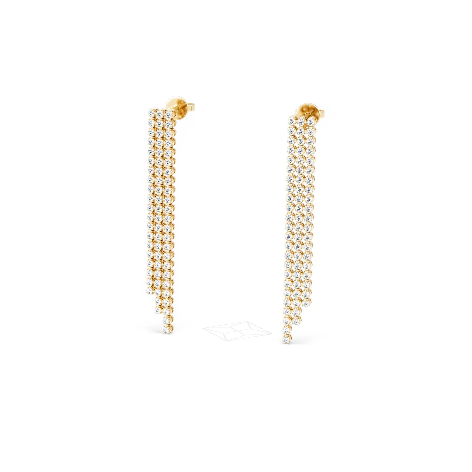 Soirée 1.75ct Round Cut Lab Diamond Drop Earrings in 18K Yellow Gold - Image 85