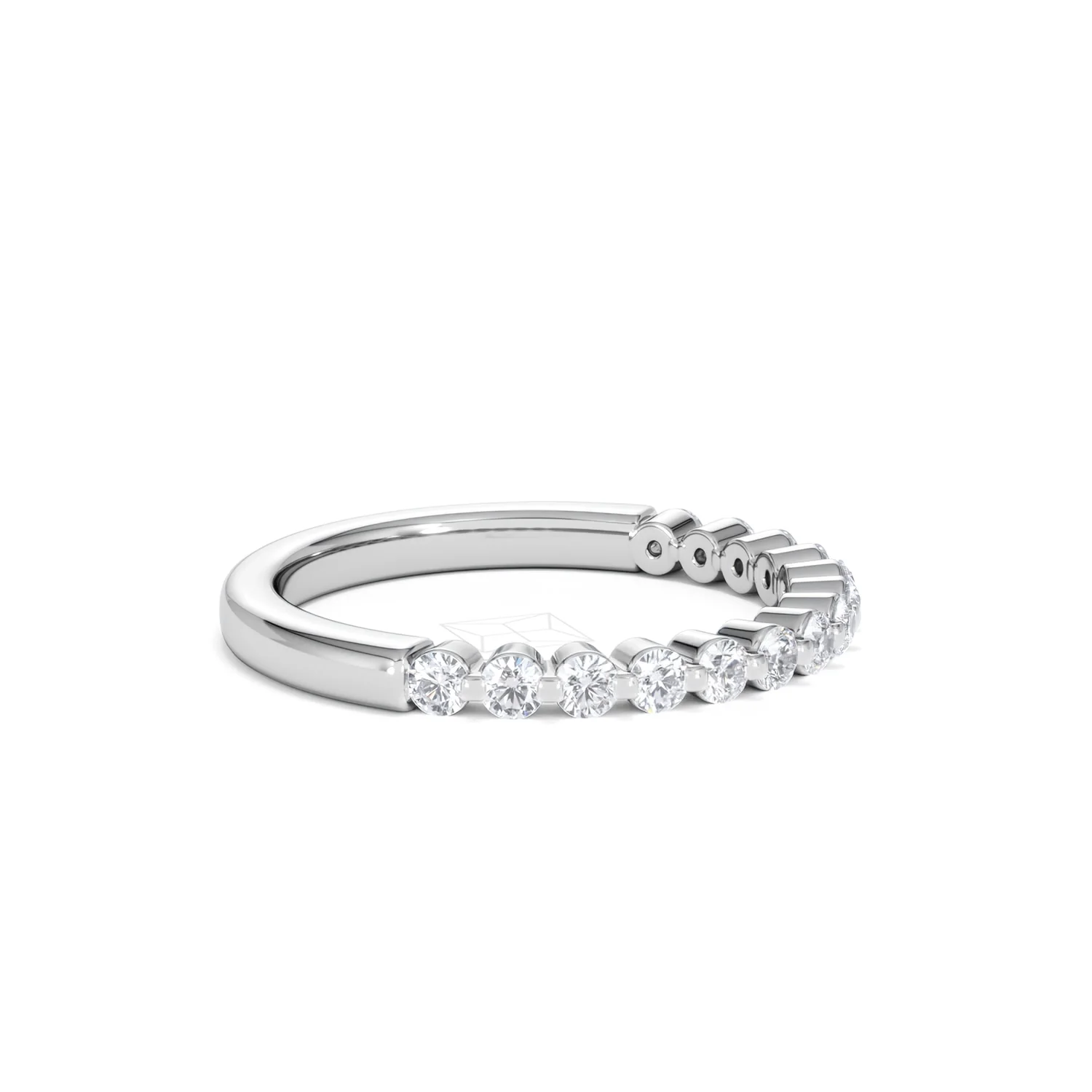 Solstice 0.35ct Lab Diamond Half Eternity Ring F/VS in 9k White Gold - Image 25
