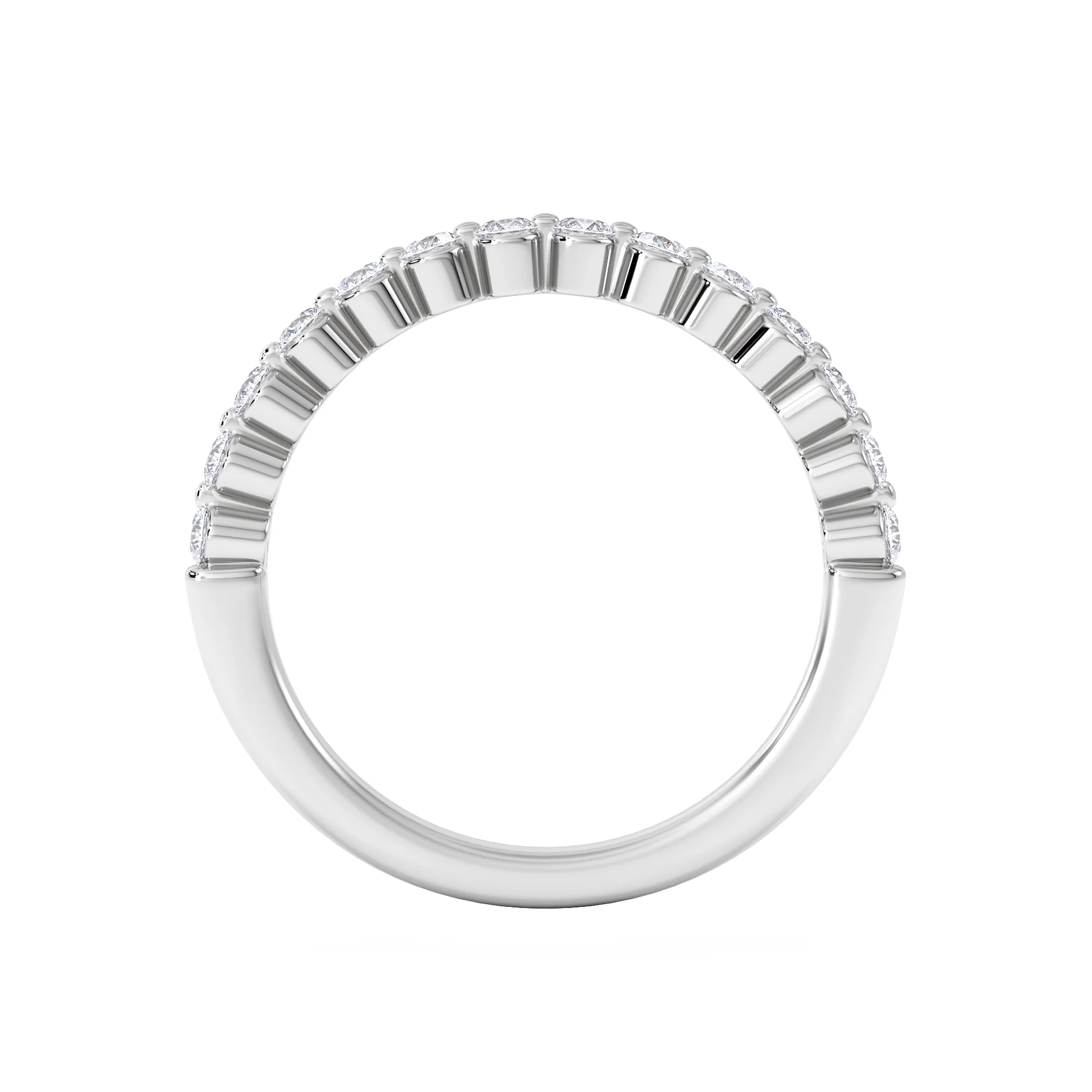 Solstice 0.35ct Lab Diamond Half Eternity Ring F/VS in 9k White Gold - Image 3