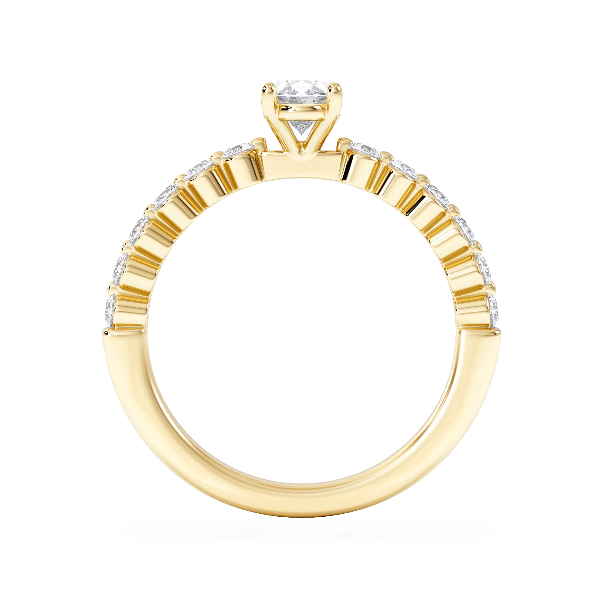 Solstice Oval Cut 0.80ct Lab Diamond Engagement Ring F/VS in 9k Gold - Image 3
