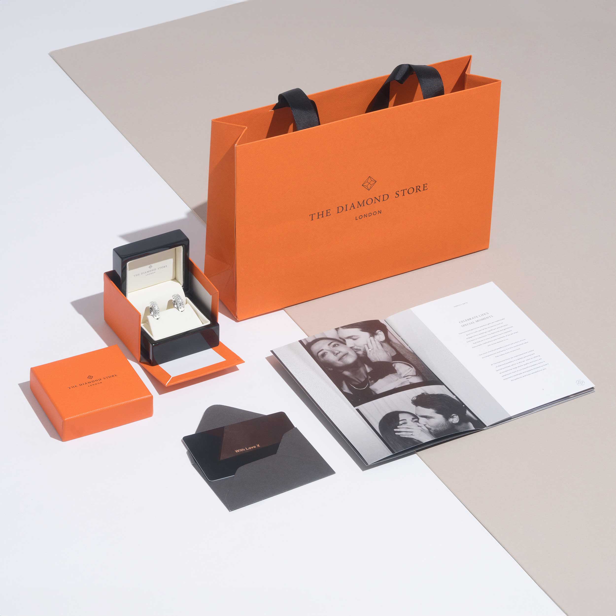 Stellato Collection Pearl and Diamond Earrings in 9K White Gold - Image 9