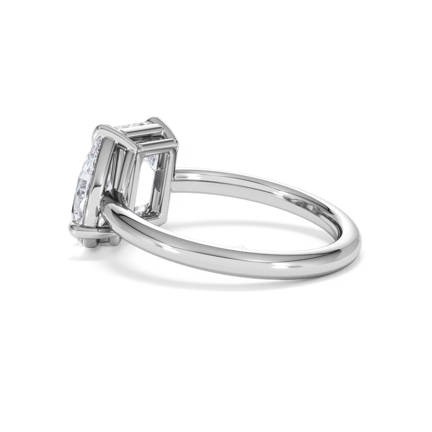 Toi Et Moi 3.00ct Emerald and Pear Cut Lab Diamond Engagement Ring in Platinum - Image 61