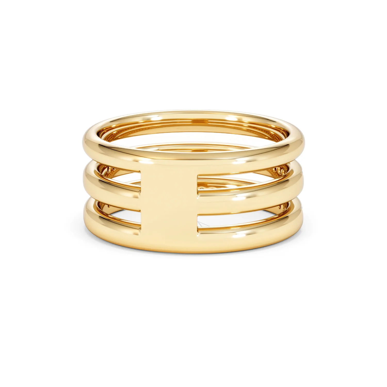 Trinity Curve 0.20ct Lab Diamond Stacking Ring in 18K Gold Vermeil - Image 46