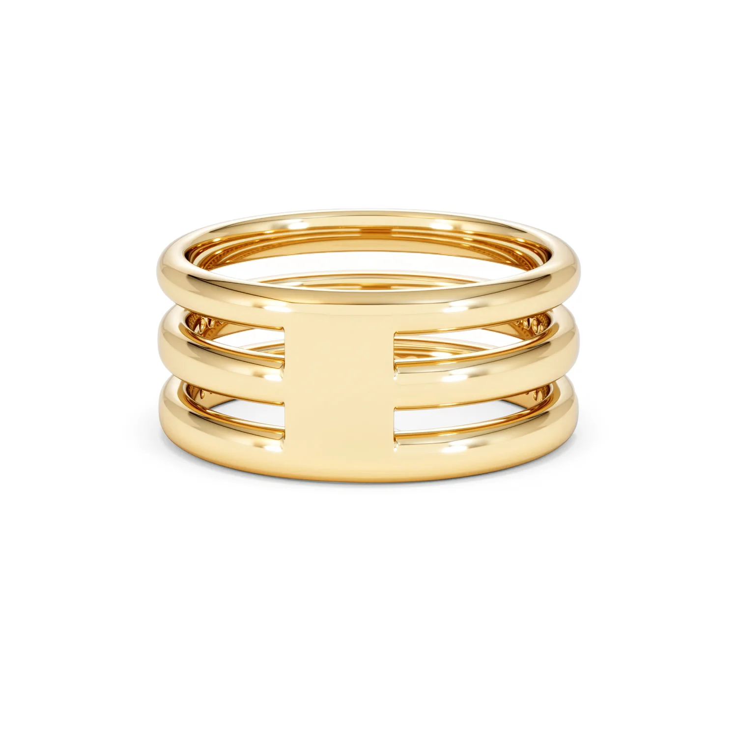 Trinity Curve 0.20ct Lab Diamond Stacking Ring in 18K Gold Vermeil - Image 47