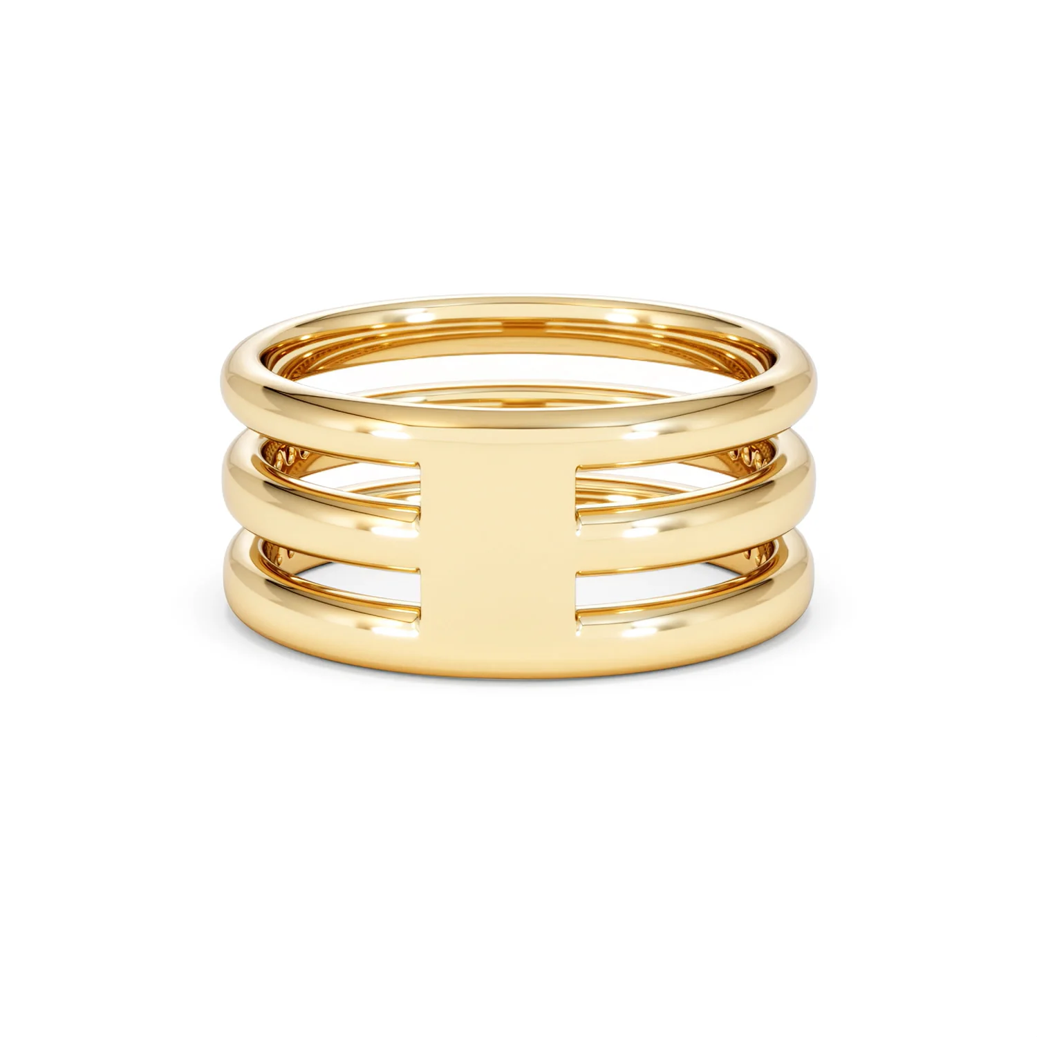 Trinity Curve 0.20ct Lab Diamond Stacking Ring in 18K Gold Vermeil - Image 48