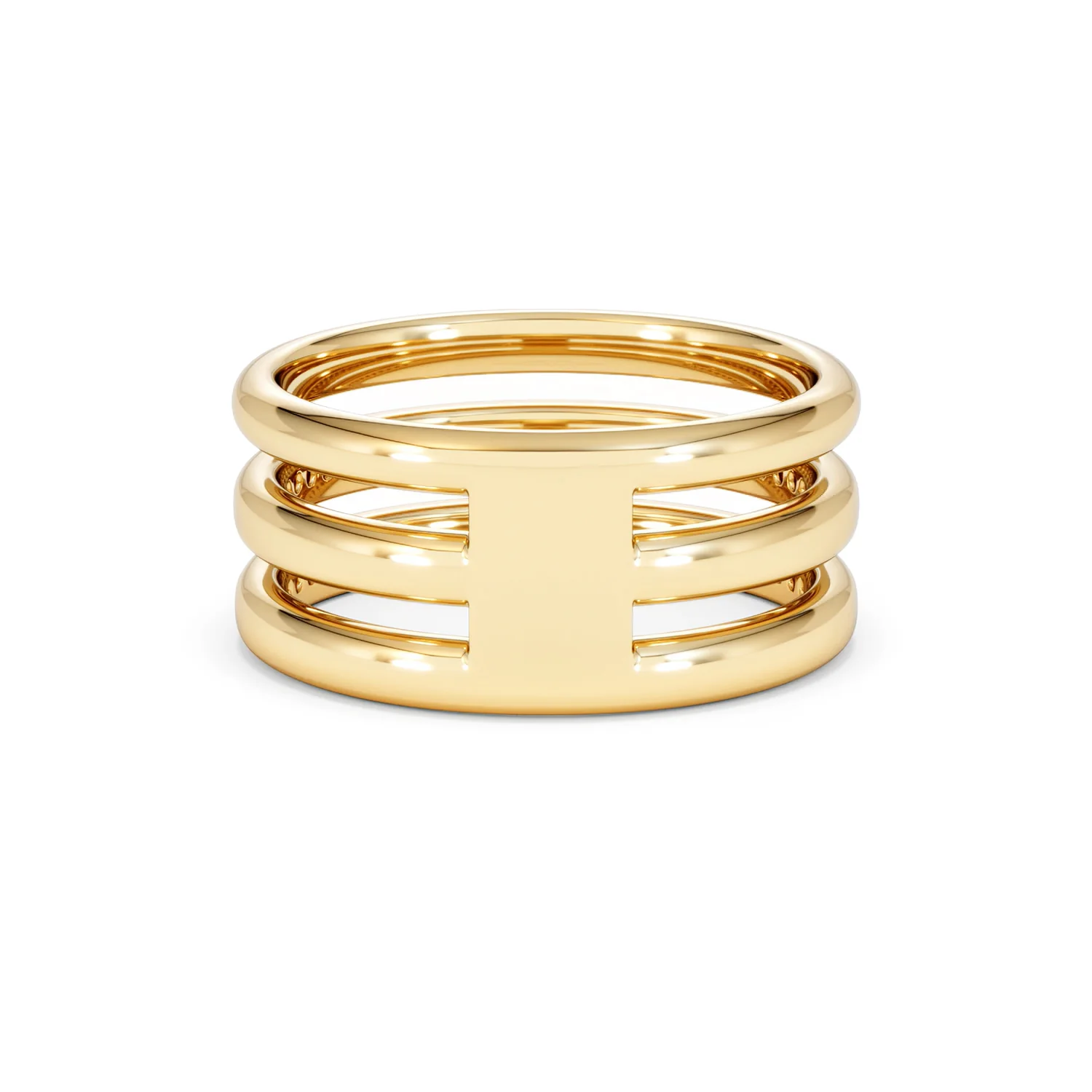 Trinity Curve 0.20ct Lab Diamond Stacking Ring in 18K Gold Vermeil - Image 49