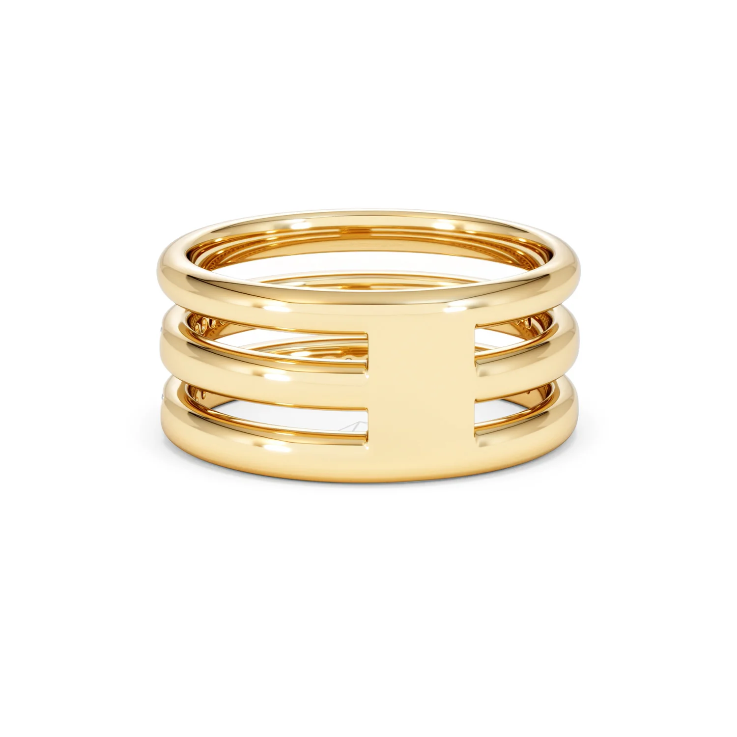 Trinity Curve 0.20ct Lab Diamond Stacking Ring in 18K Gold Vermeil - Image 52