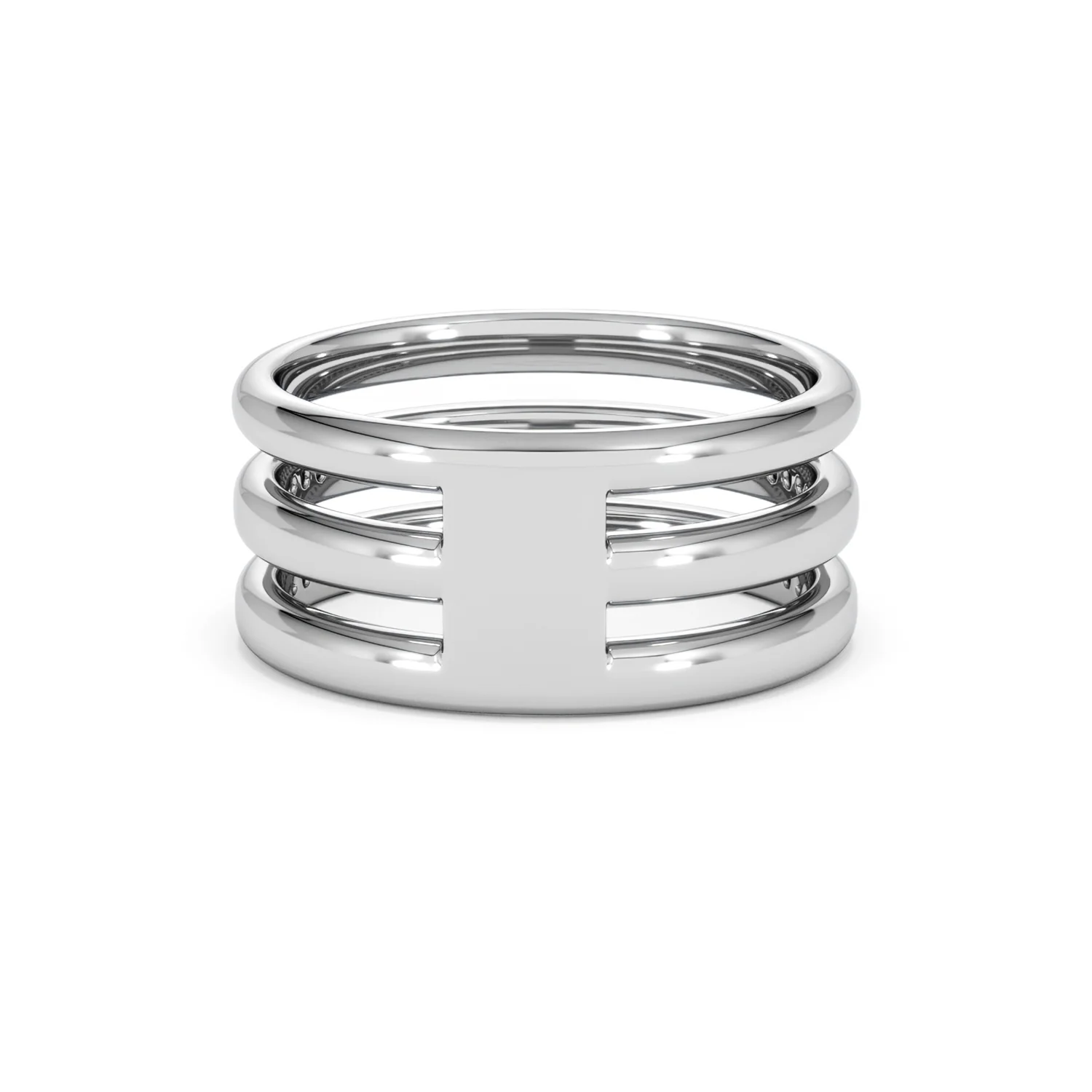 Trinity Curve 0.20ct Lab Diamond Stacking Ring in Sterling Silver - Image 48