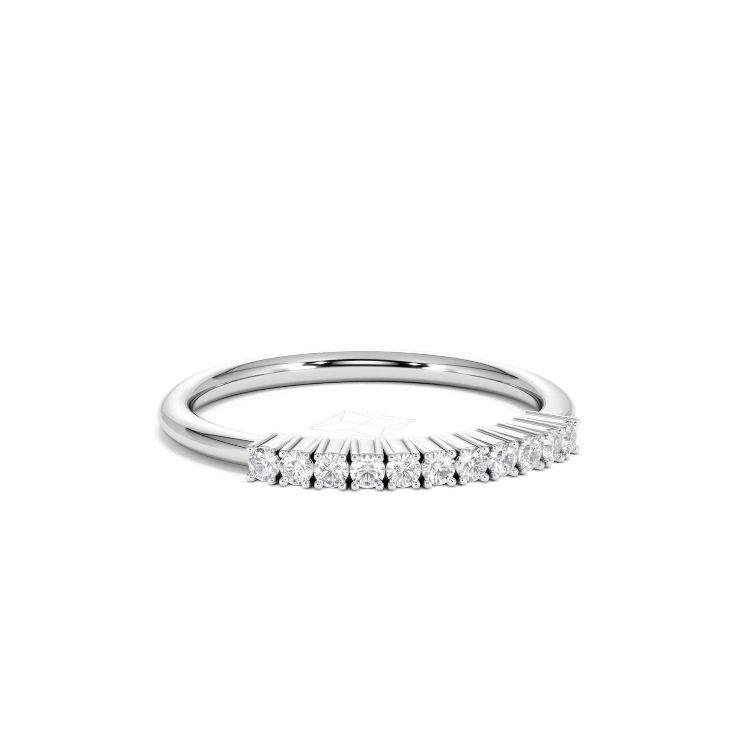 Twilight Lab Diamond 0.15ct H/SI Half Eternity Ring in 925 Silver - Image 13