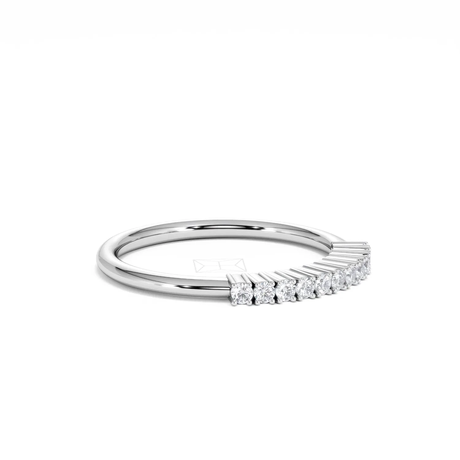 Twilight Lab Diamond 0.15ct H/SI Half Eternity Ring in 925 Silver - Image 20