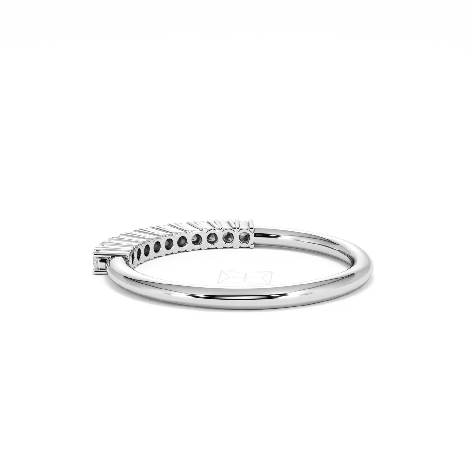 Twilight Lab Diamond 0.15ct H/SI Half Eternity Ring in 925 Silver - Image 58