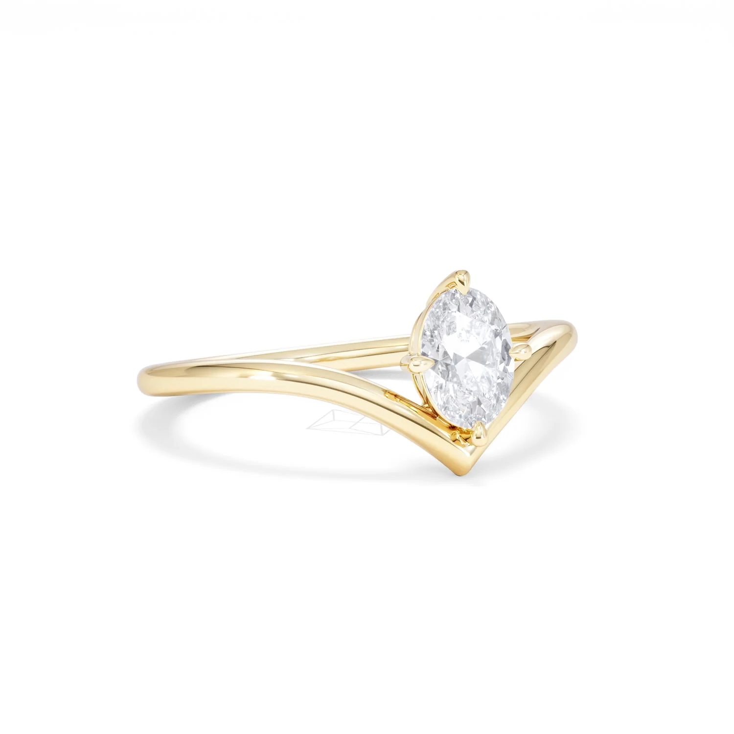 Vela 0.50ct Oval Cut Lab Diamond Solitaire Engagement Ring in 18K Yellow Gold - Image 14