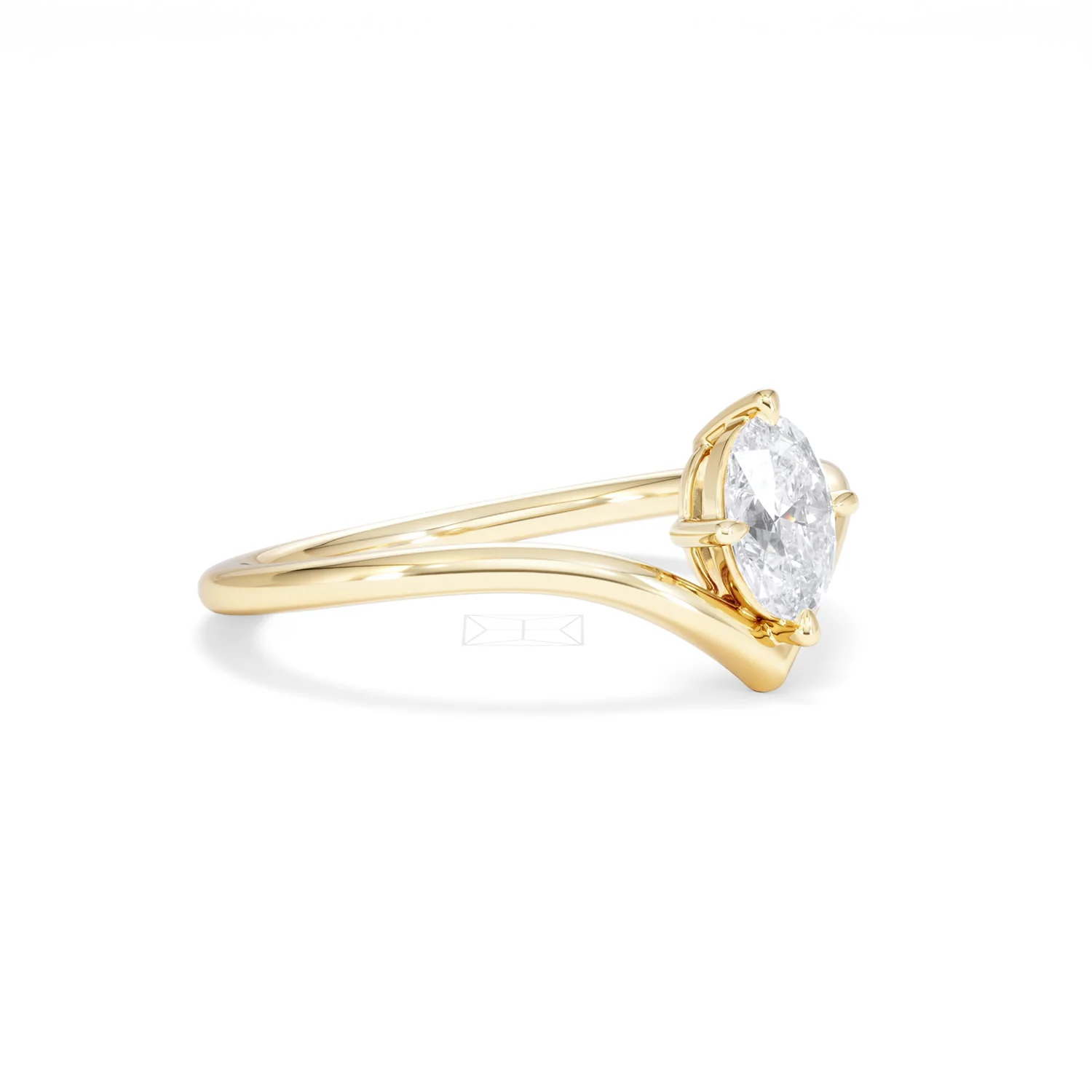 Vela 0.50ct Oval Cut Lab Diamond Solitaire Engagement Ring in 18K Yellow Gold - Image 18