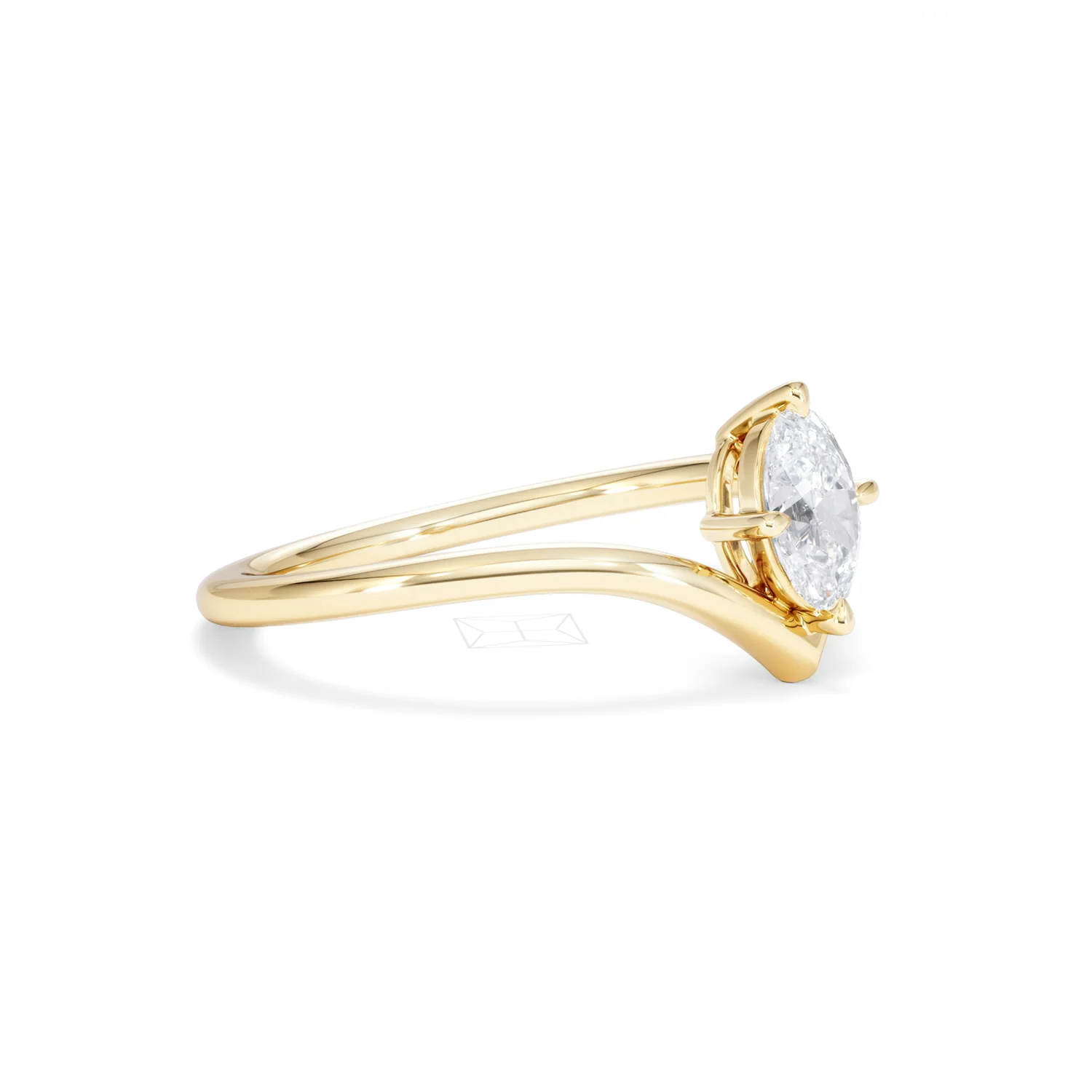 Vela 0.50ct Oval Cut Lab Diamond Solitaire Engagement Ring in 18K Yellow Gold - Image 20