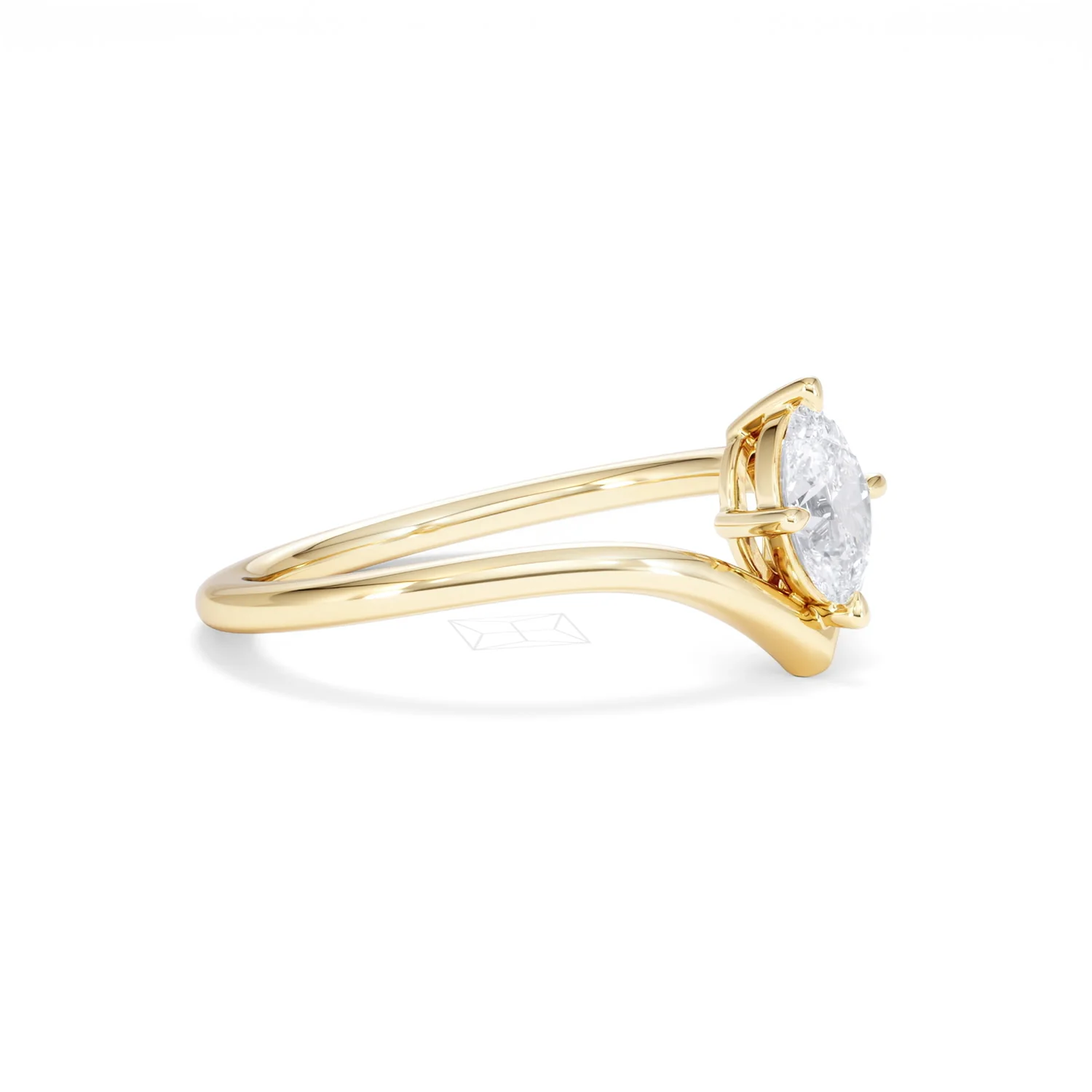 Vela 0.50ct Oval Cut Lab Diamond Solitaire Engagement Ring in 18K Yellow Gold - Image 21