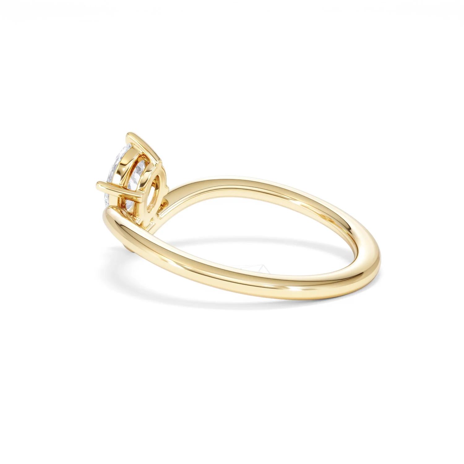 Vela 0.50ct Oval Cut Lab Diamond Solitaire Engagement Ring in 18K Yellow Gold - Image 60