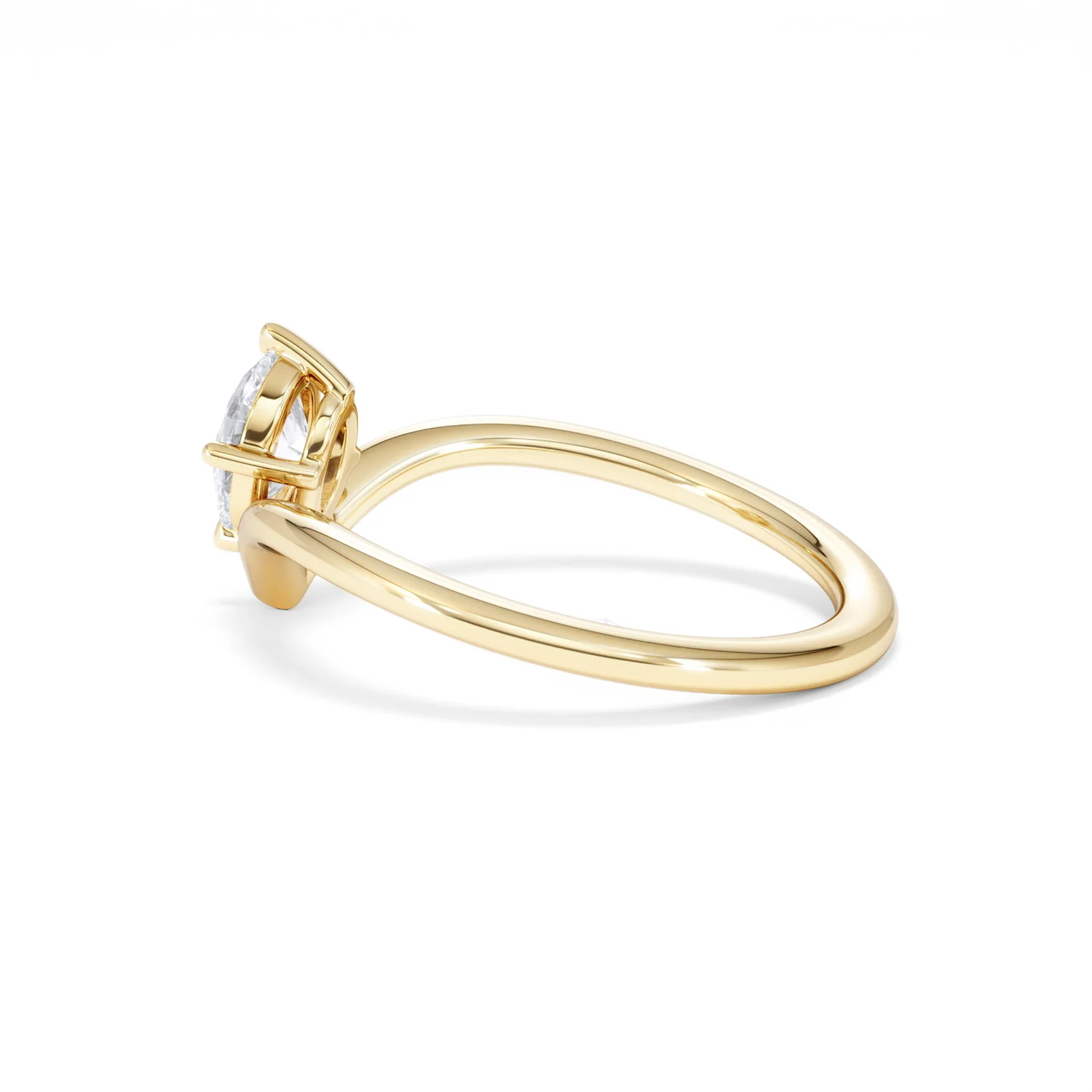 Vela 0.50ct Oval Cut Lab Diamond Solitaire Engagement Ring in 18K Yellow Gold - Image 63