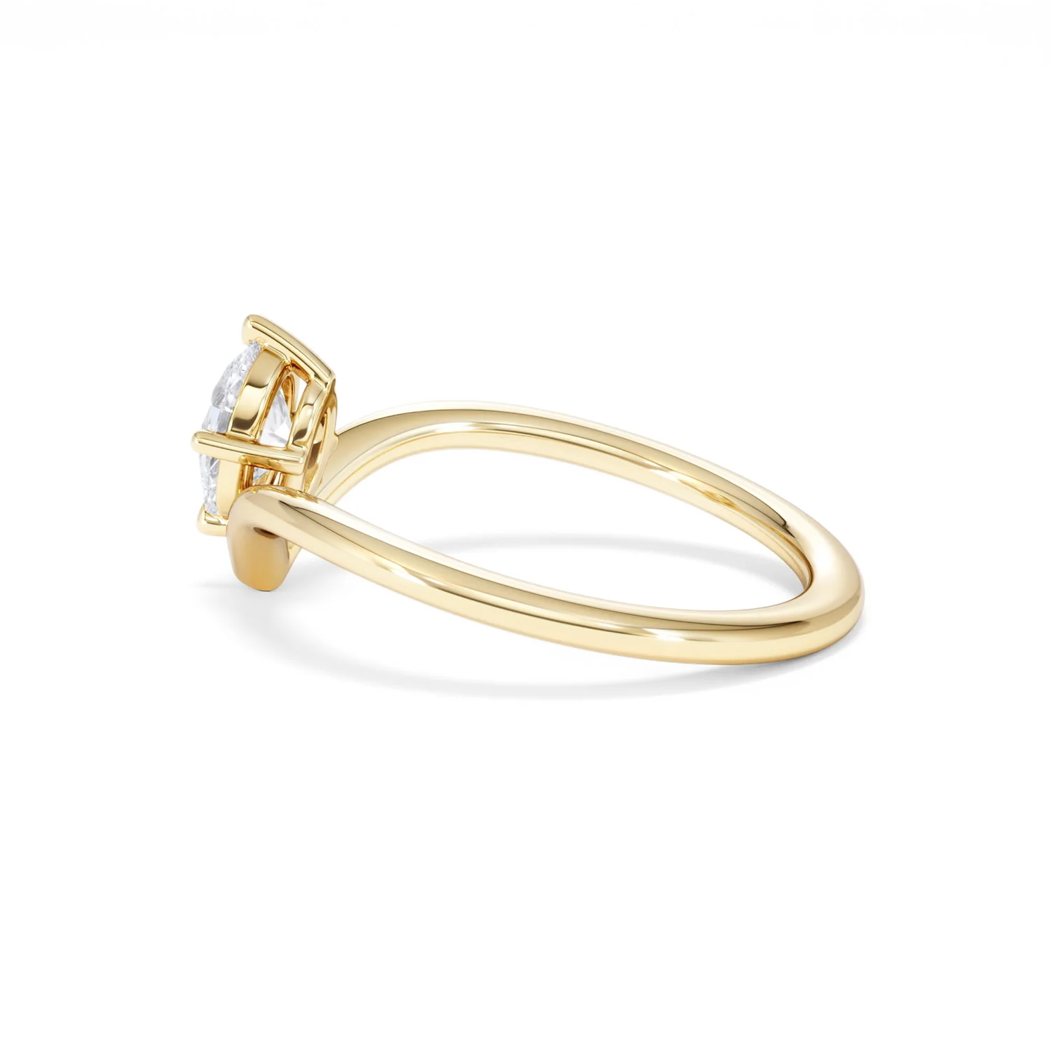 Vela 0.50ct Oval Cut Lab Diamond Solitaire Engagement Ring in 18K Yellow Gold - Image 64