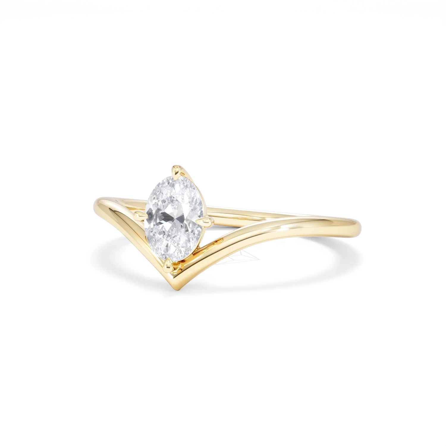 Vela 0.50ct Oval Cut Lab Diamond Solitaire Engagement Ring in 18K Yellow Gold - Image 83
