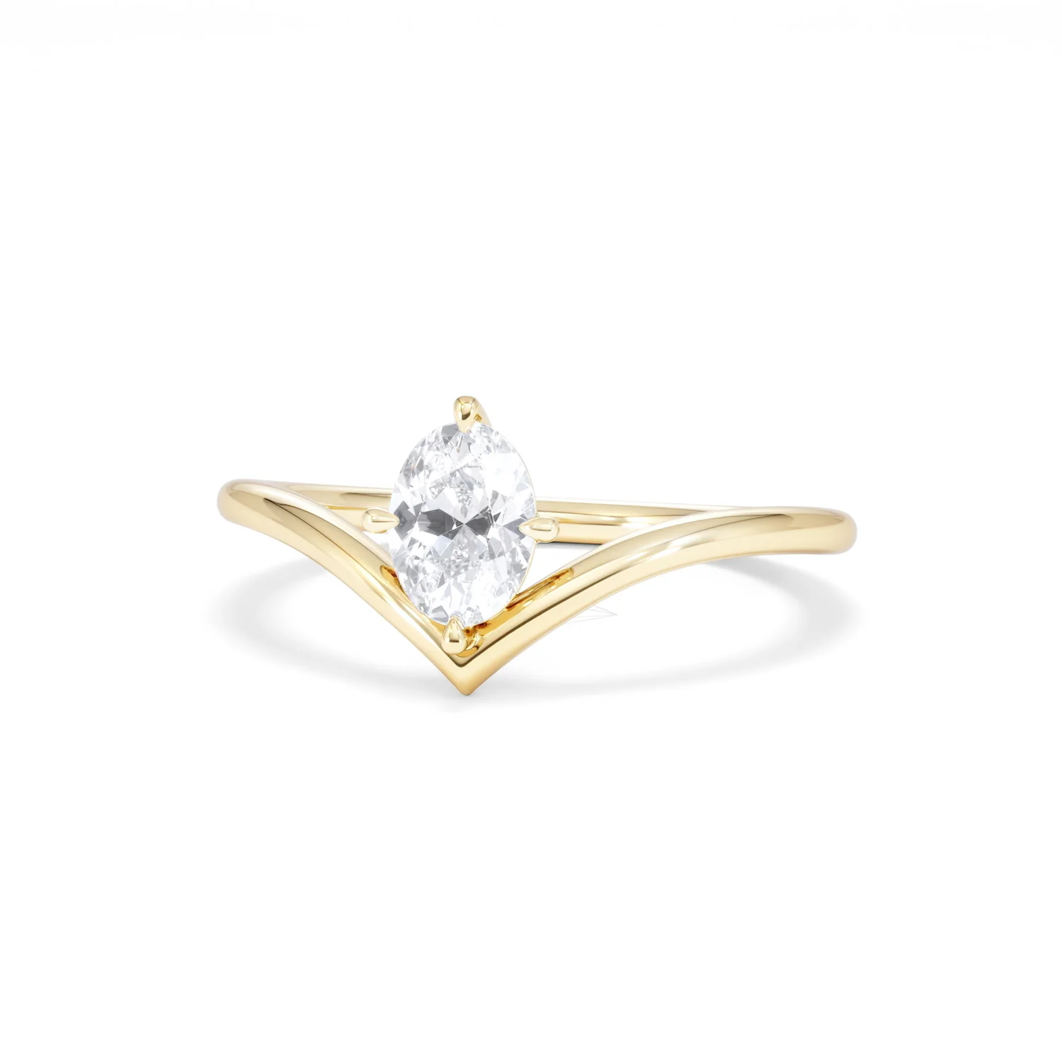 Vela 0.50ct Oval Cut Lab Diamond Solitaire Engagement Ring in 18K Yellow Gold - Image 85
