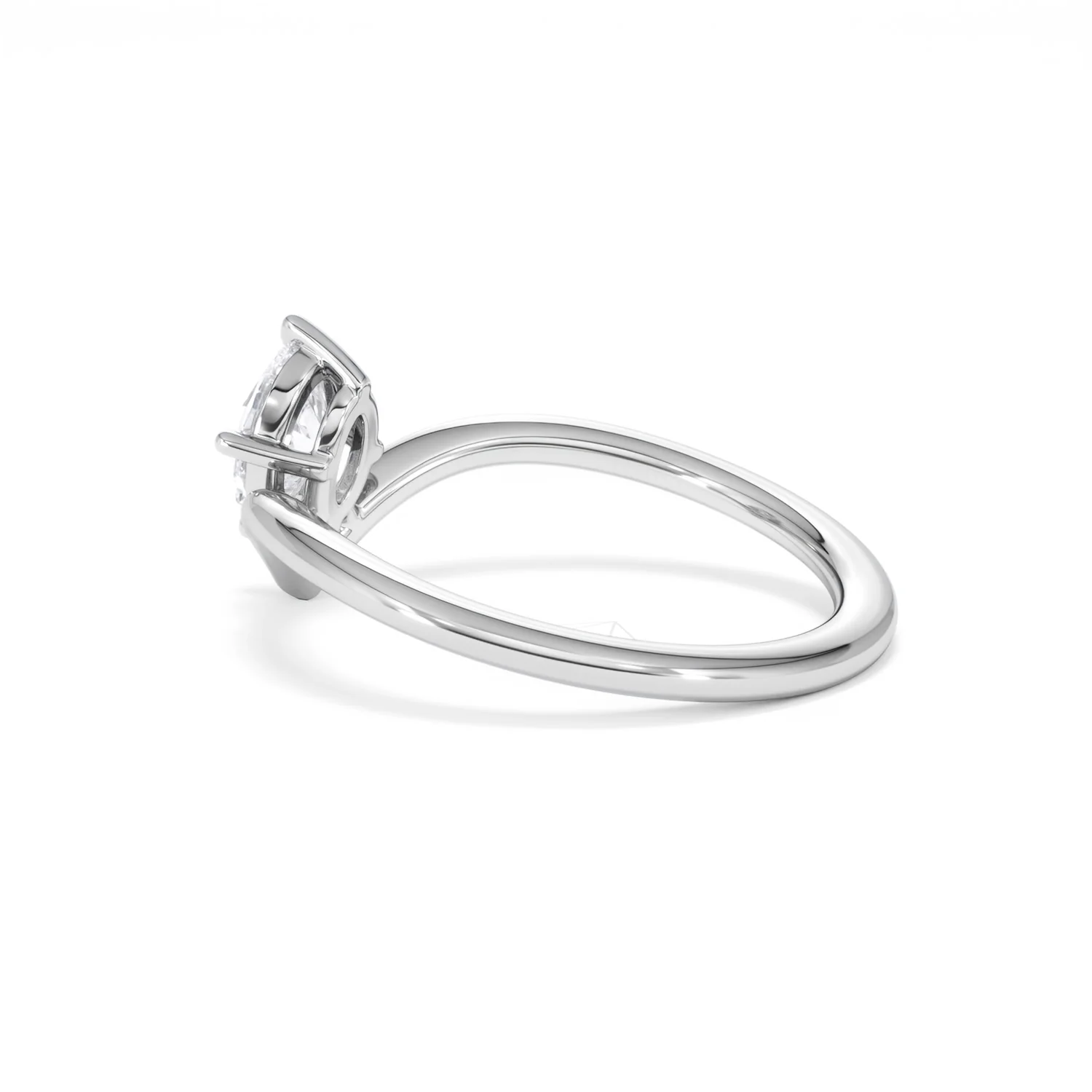 Vela 0.50ct Oval Cut Lab Diamond Solitaire Engagement Ring in Platinum - Image 60